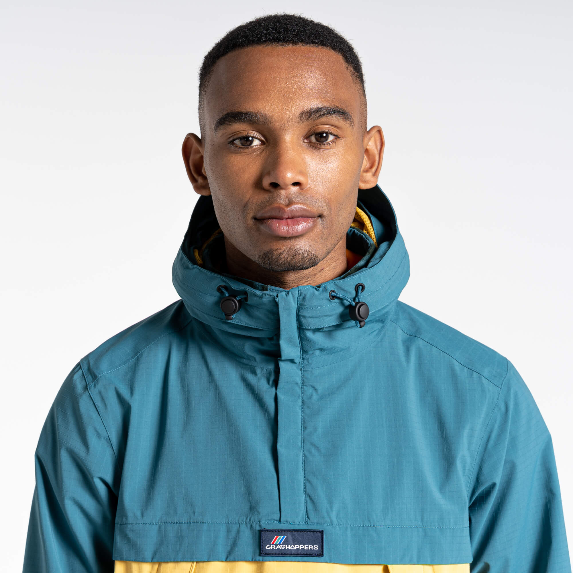 Unisex Anderson Waterproof Cagoule - Sacramento Green/Sunrise Yellow