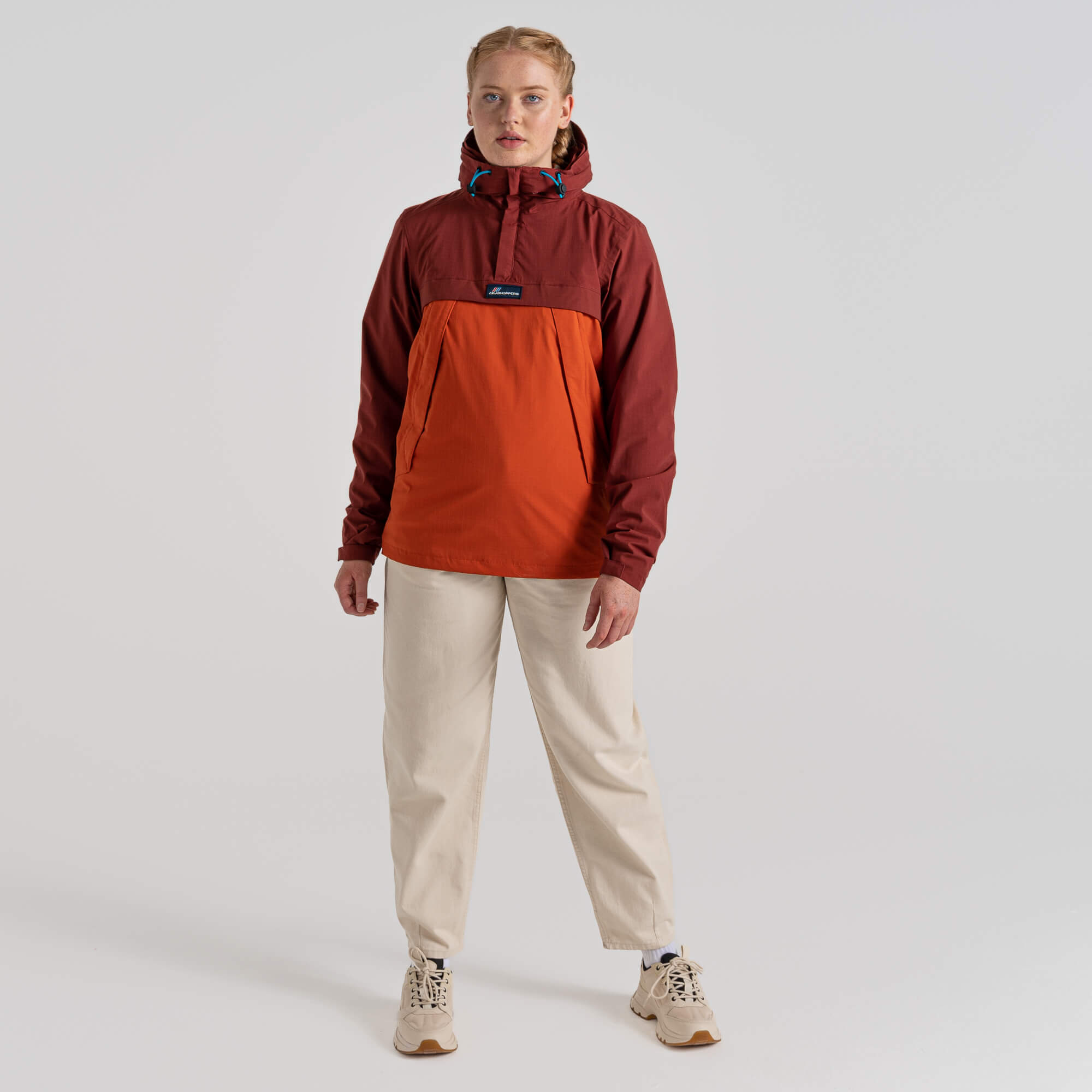 Unisex Anderson Waterproof Cagoule - Mahogany/Potters Clay