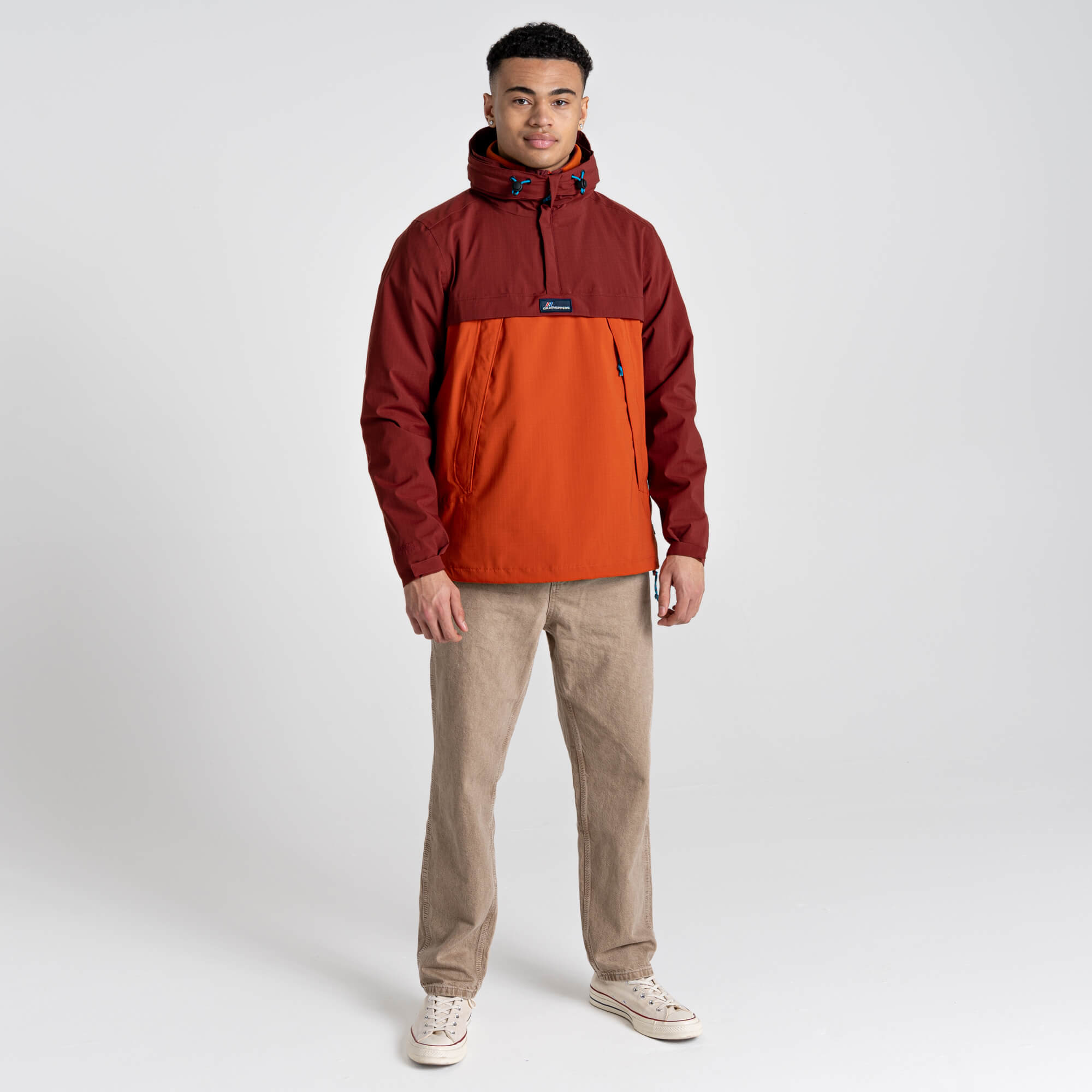 Unisex Anderson Waterproof Cagoule - Mahogany/Potters Clay