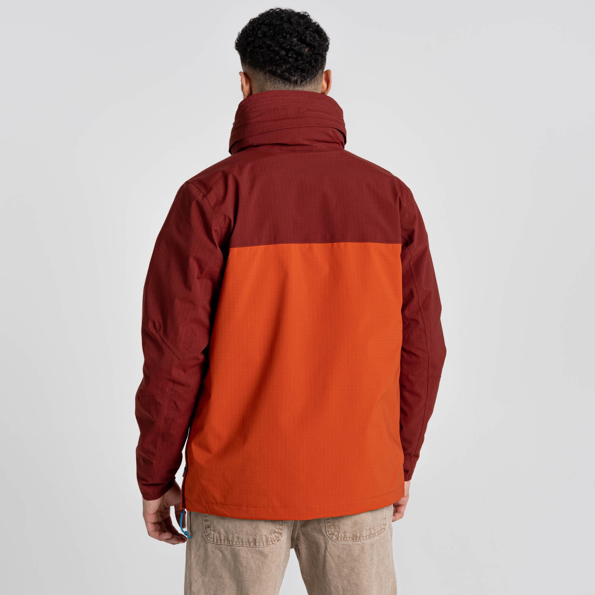 Unisex Anderson Waterproof Cagoule - Mahogany/Potters Clay