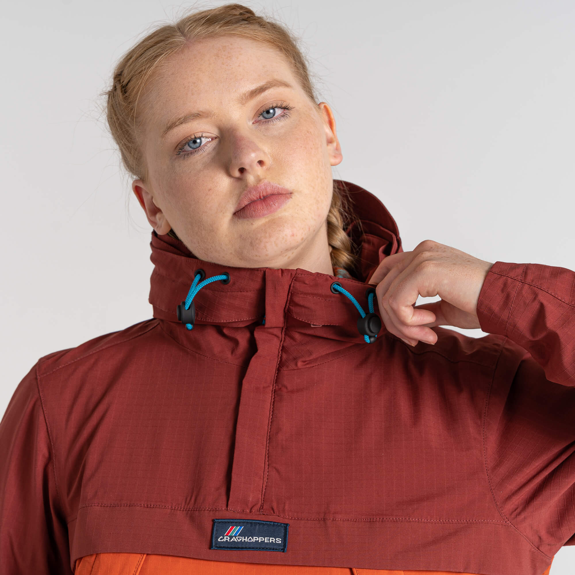 Unisex Anderson Waterproof Cagoule - Mahogany/Potters Clay