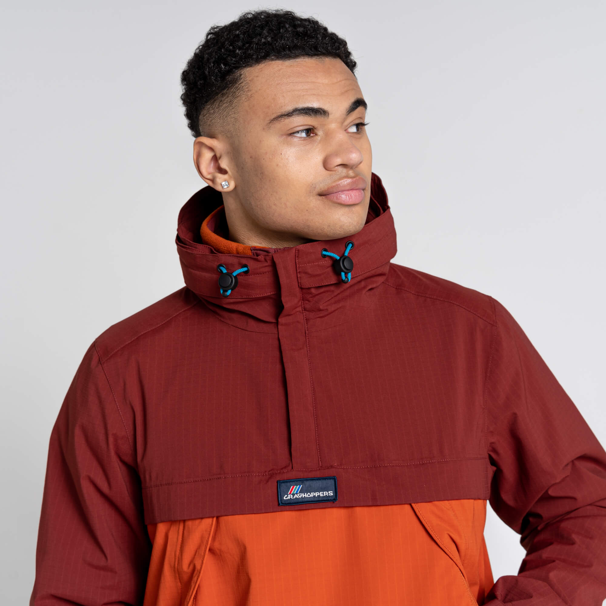 Unisex Anderson Waterproof Cagoule - Mahogany/Potters Clay