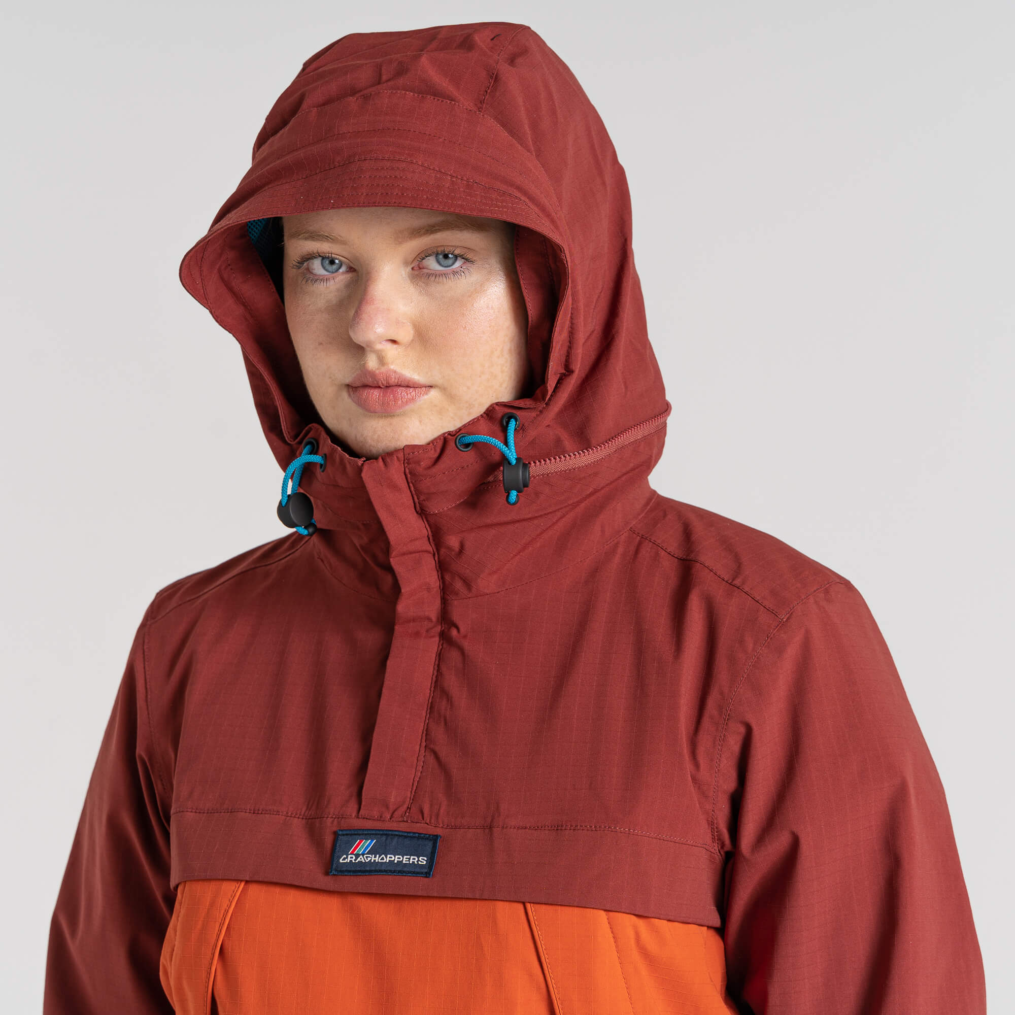 Unisex Anderson Waterproof Cagoule - Mahogany/Potters Clay