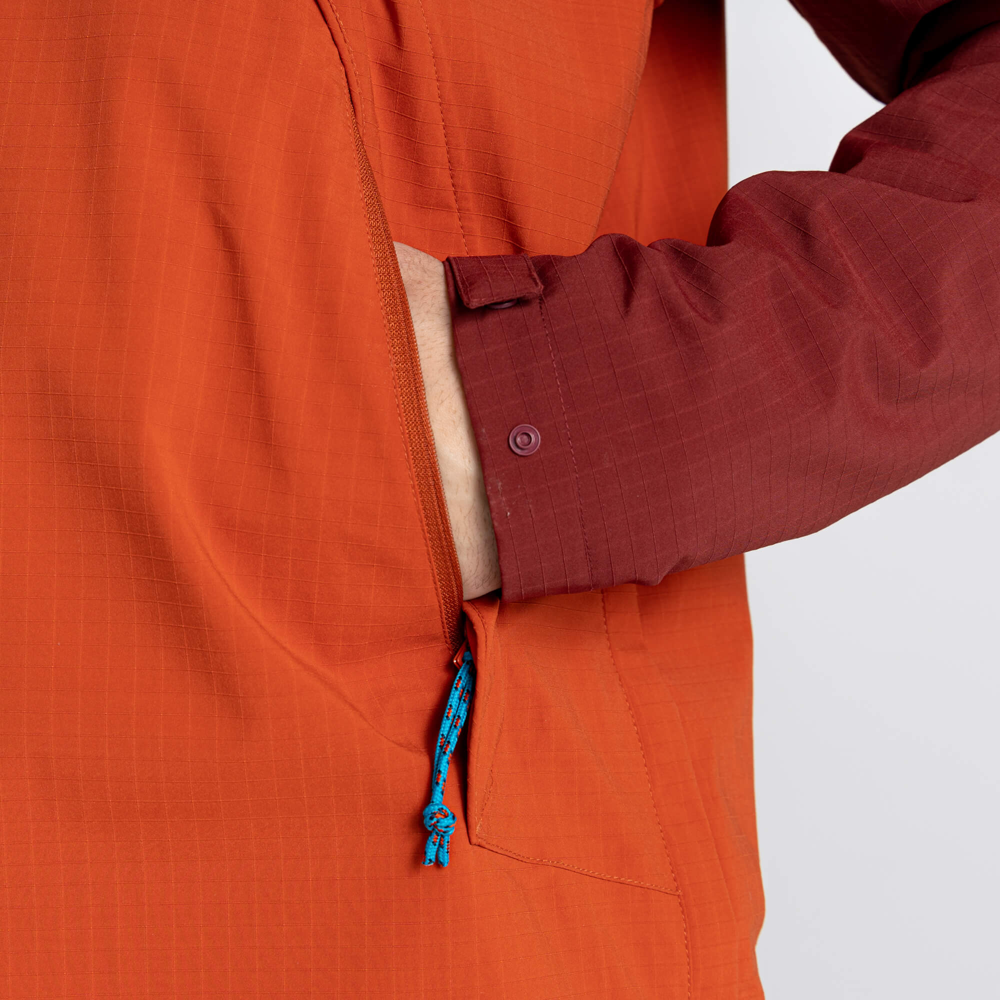 Unisex Anderson Waterproof Cagoule - Mahogany/Potters Clay