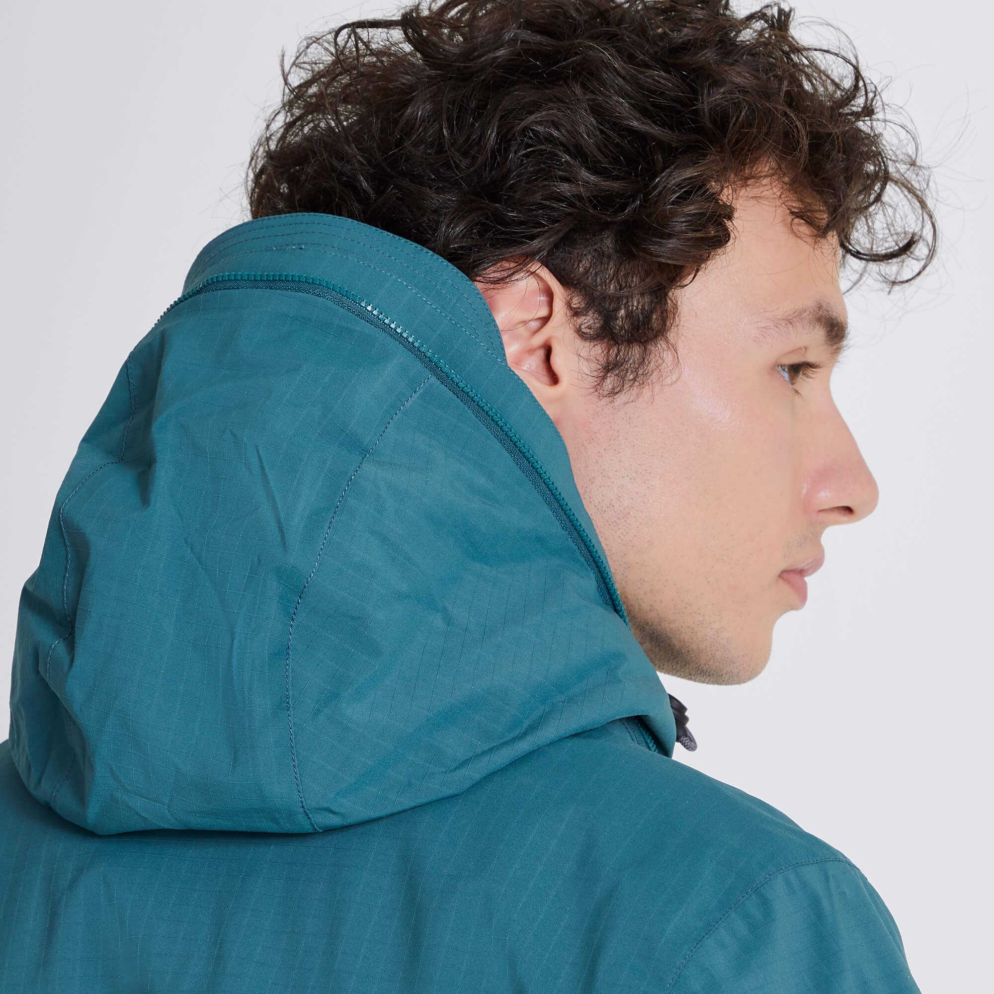 Unisex Anderson Waterproof Cagoule - Winter Lagoon/Sriracha Red
