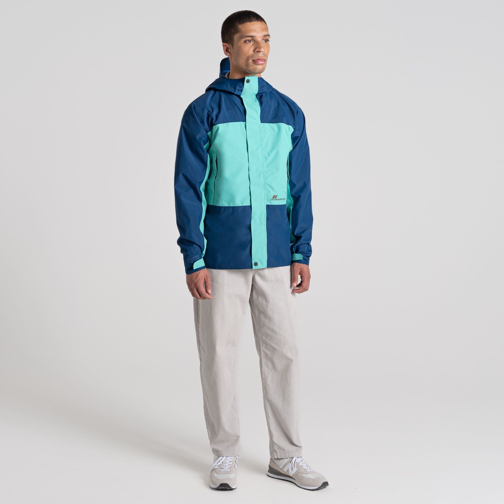 Unisex Dustin Waterproof Jacket - Poseidon Blue/Ocean Green