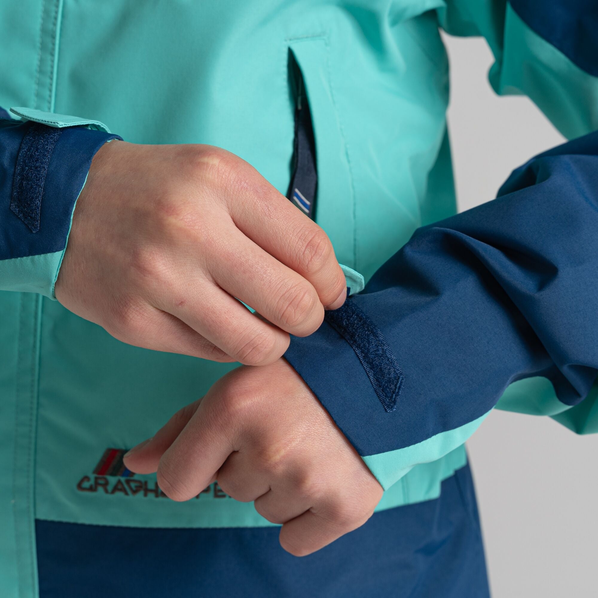 Unisex Dustin Waterproof Jacket - Poseidon Blue/Ocean Green