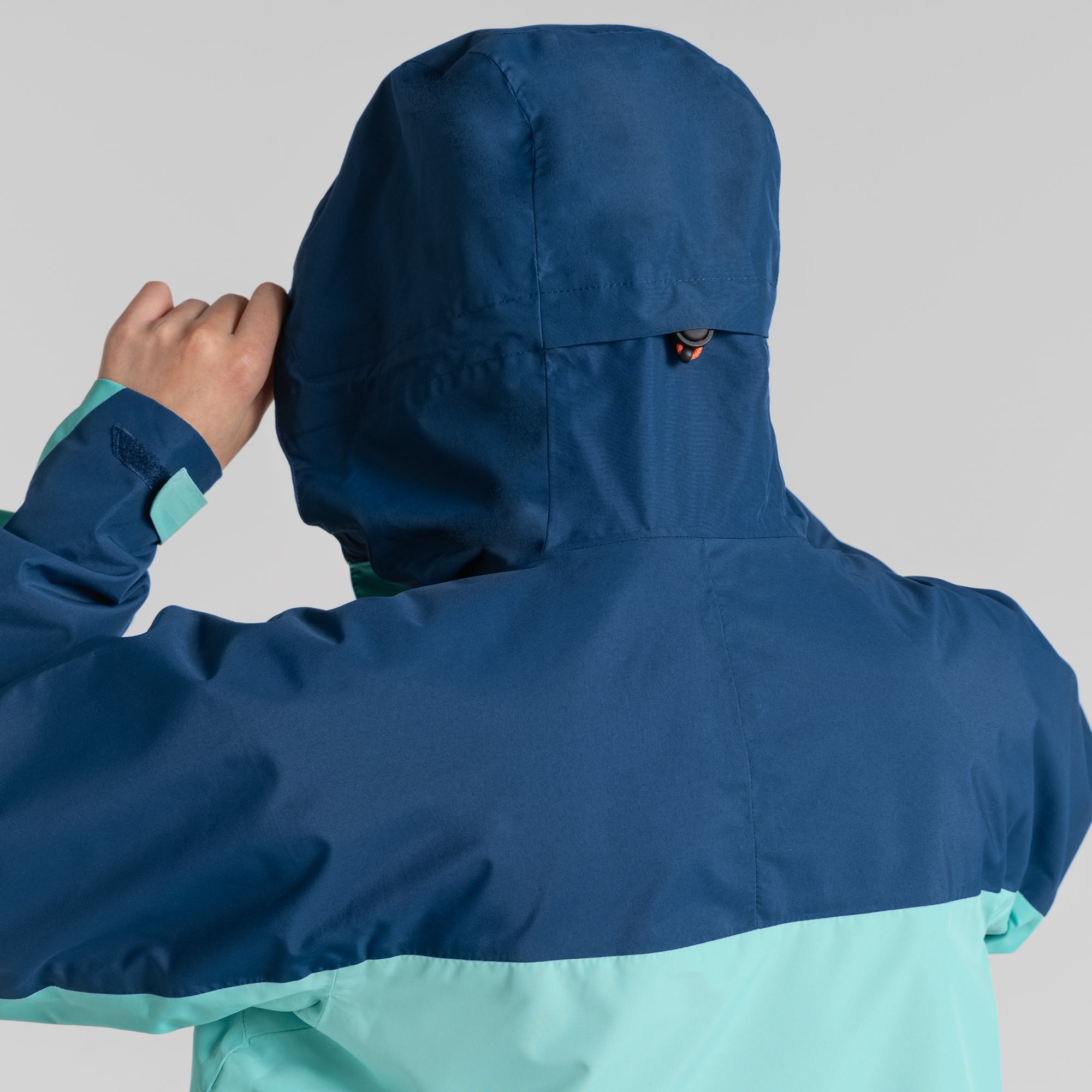 Unisex Dustin Waterproof Jacket - Poseidon Blue/Ocean Green