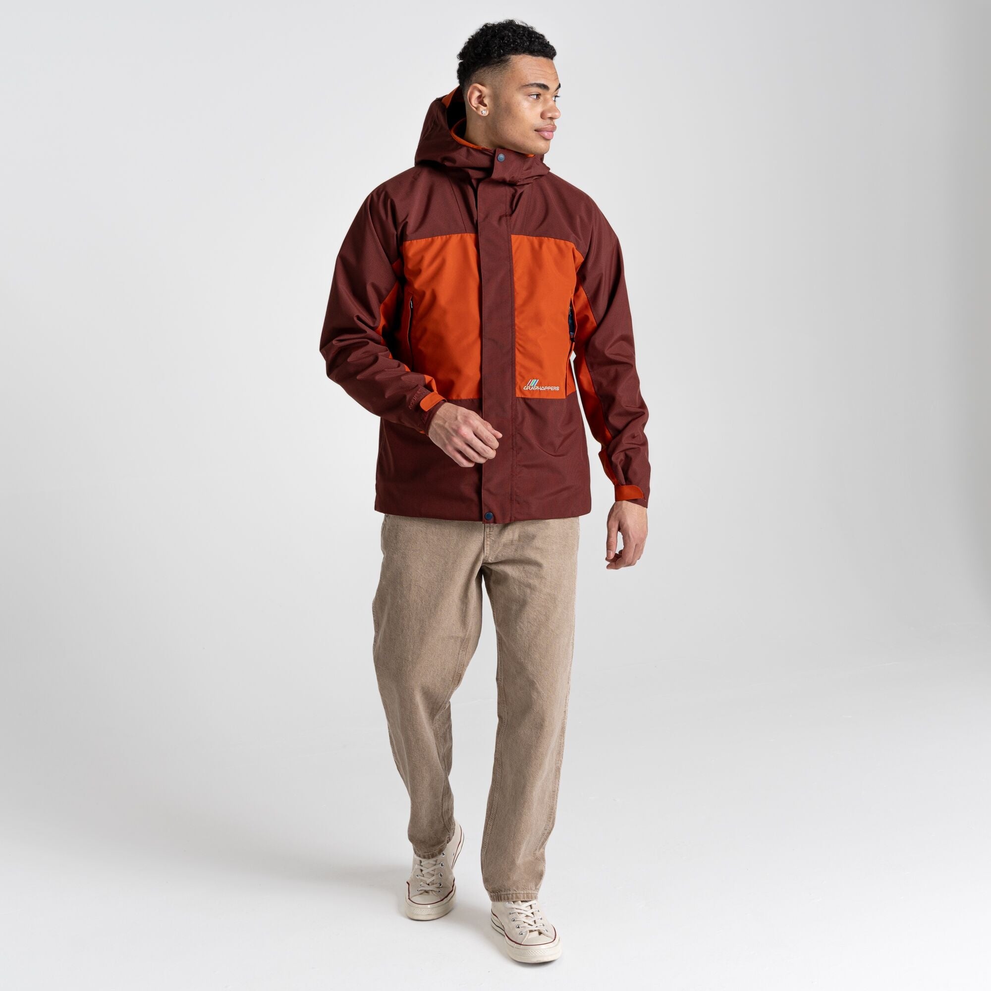 Unisex Dustin Waterproof Jacket - Potters Clay/Mahogany