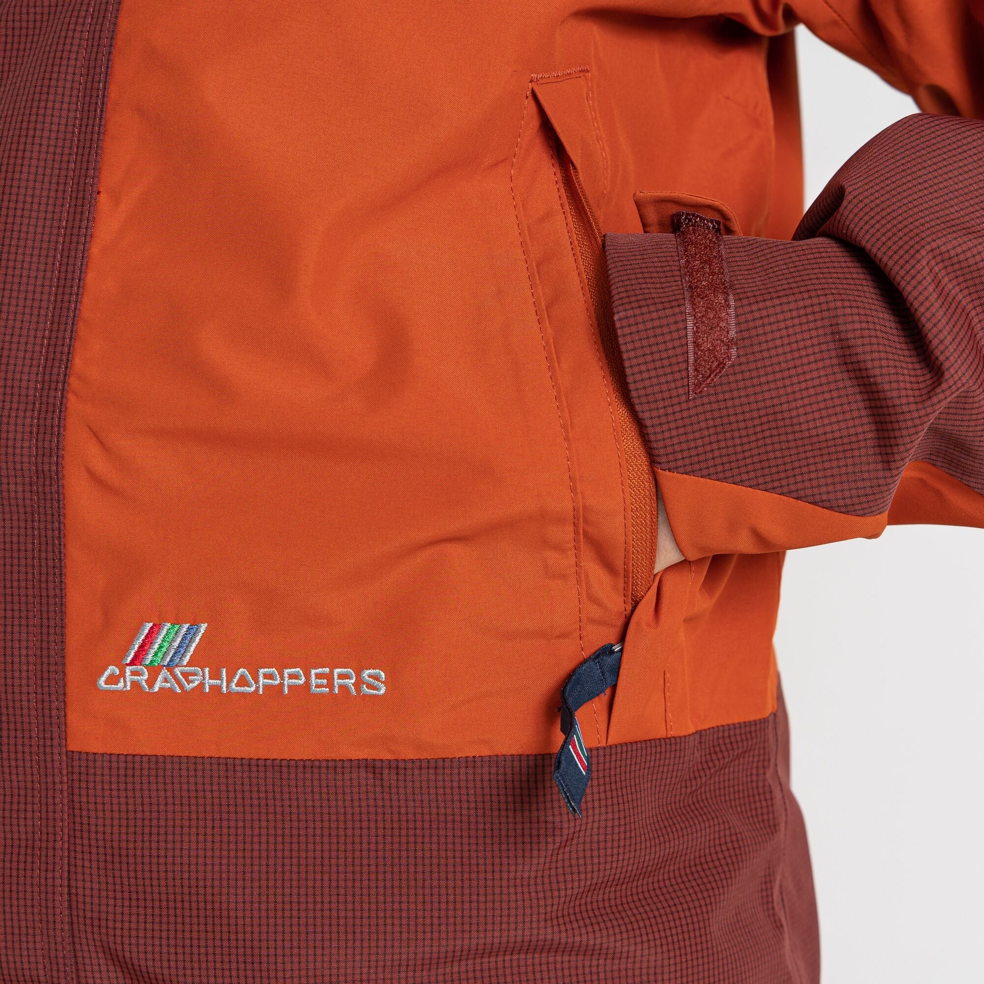 Unisex Dustin Waterproof Jacket - Potters Clay/Mahogany