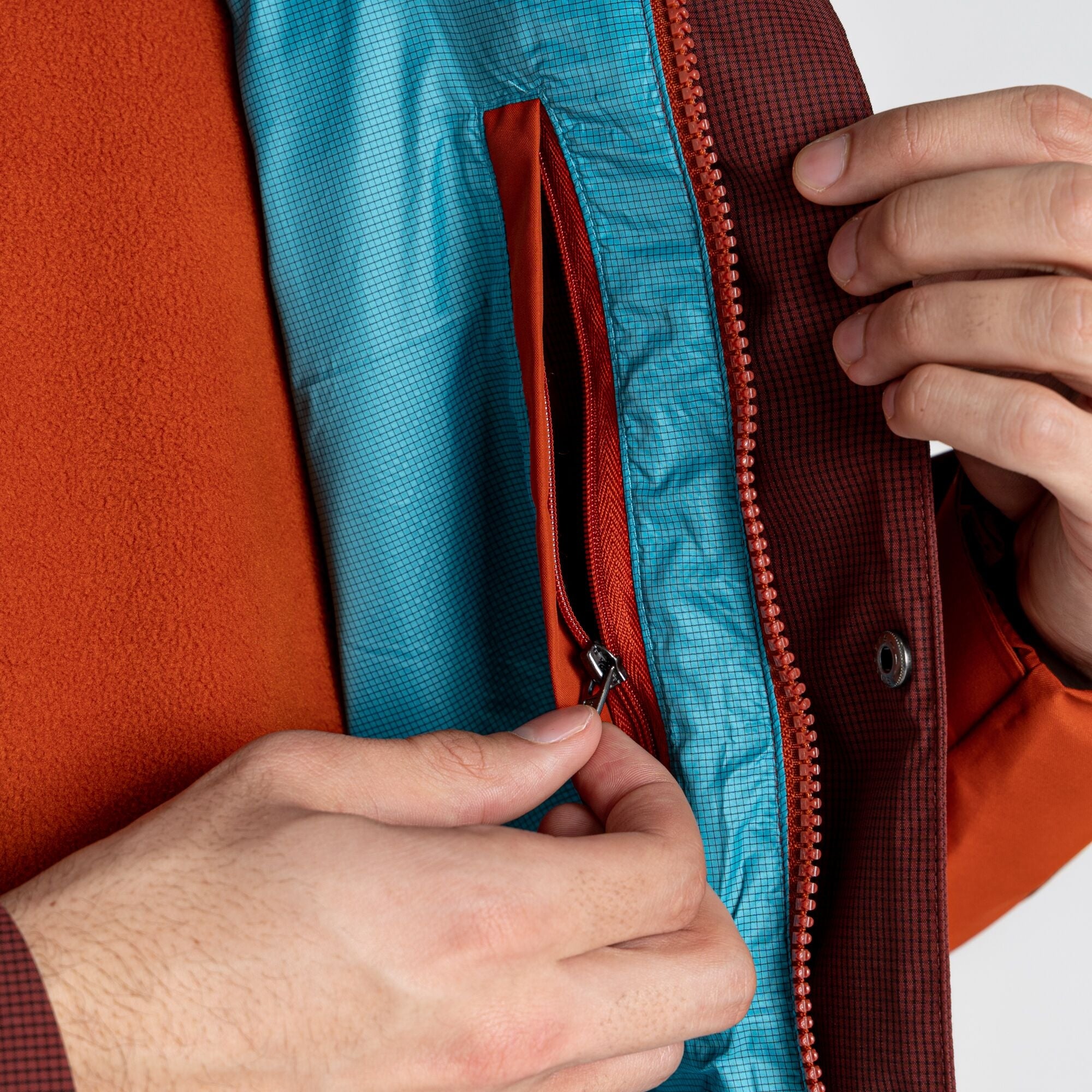 Unisex Dustin Waterproof Jacket - Potters Clay/Mahogany