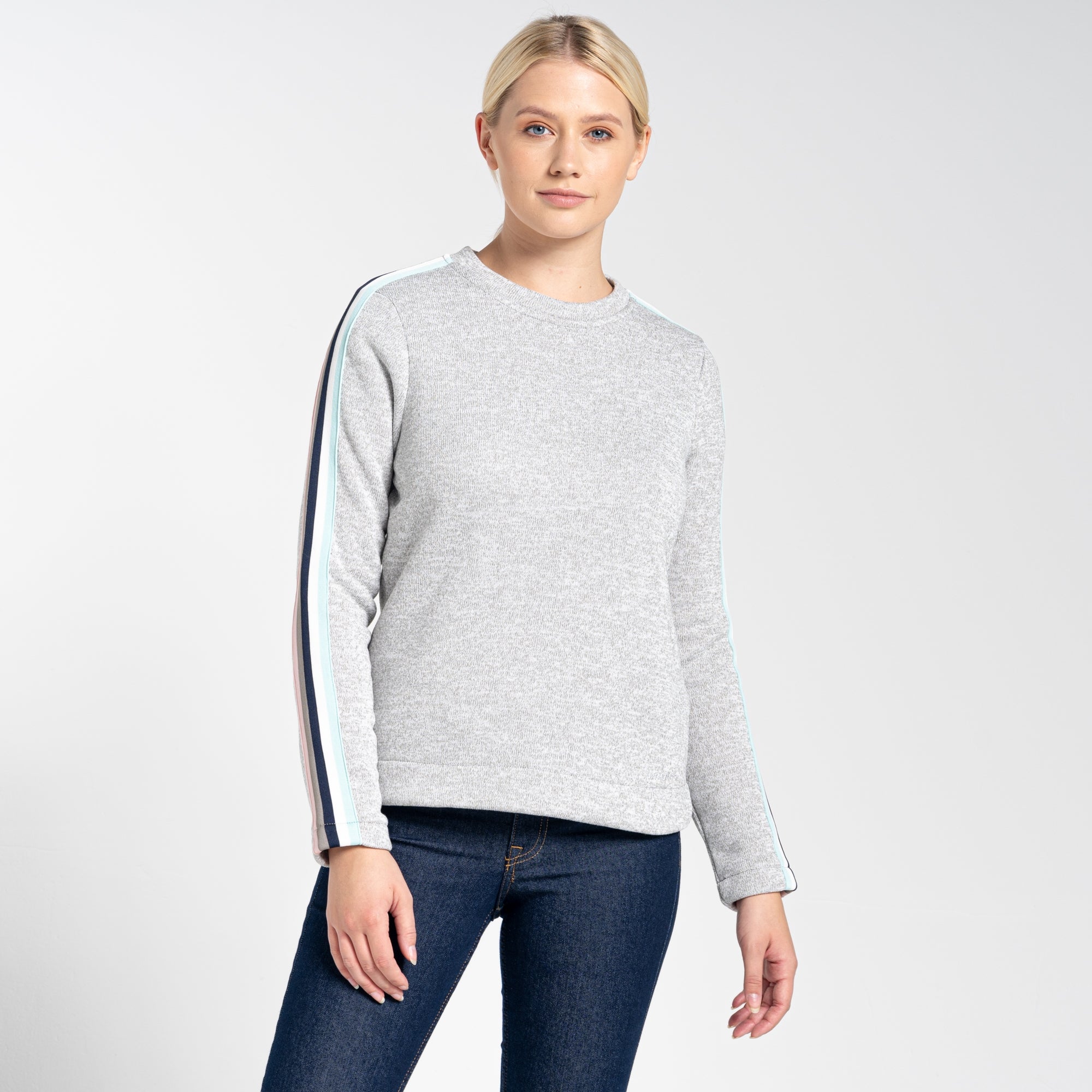 Women's Pinalla Crew Neck - Soft Grey Marl