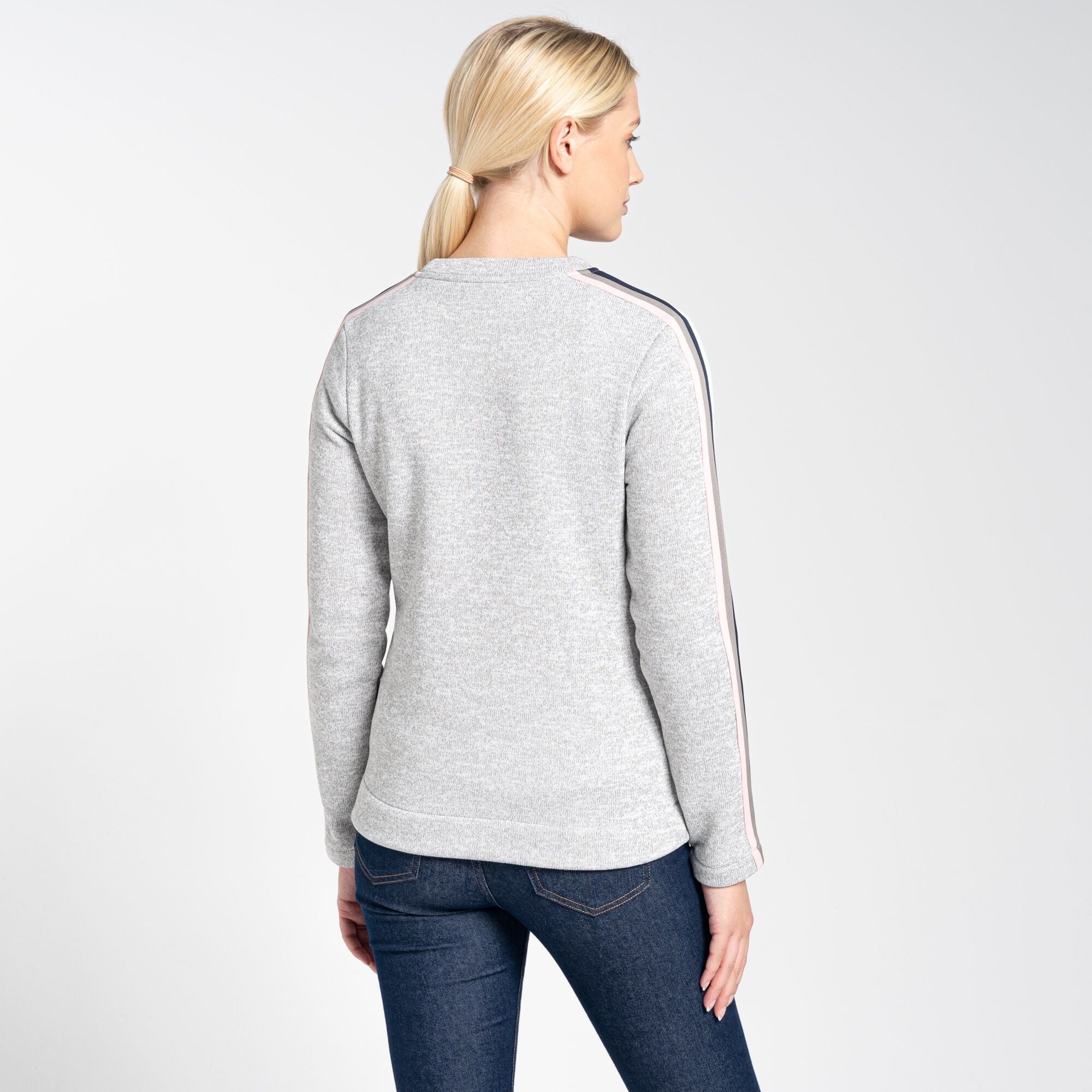 Women's Pinalla Crew Neck - Soft Grey Marl