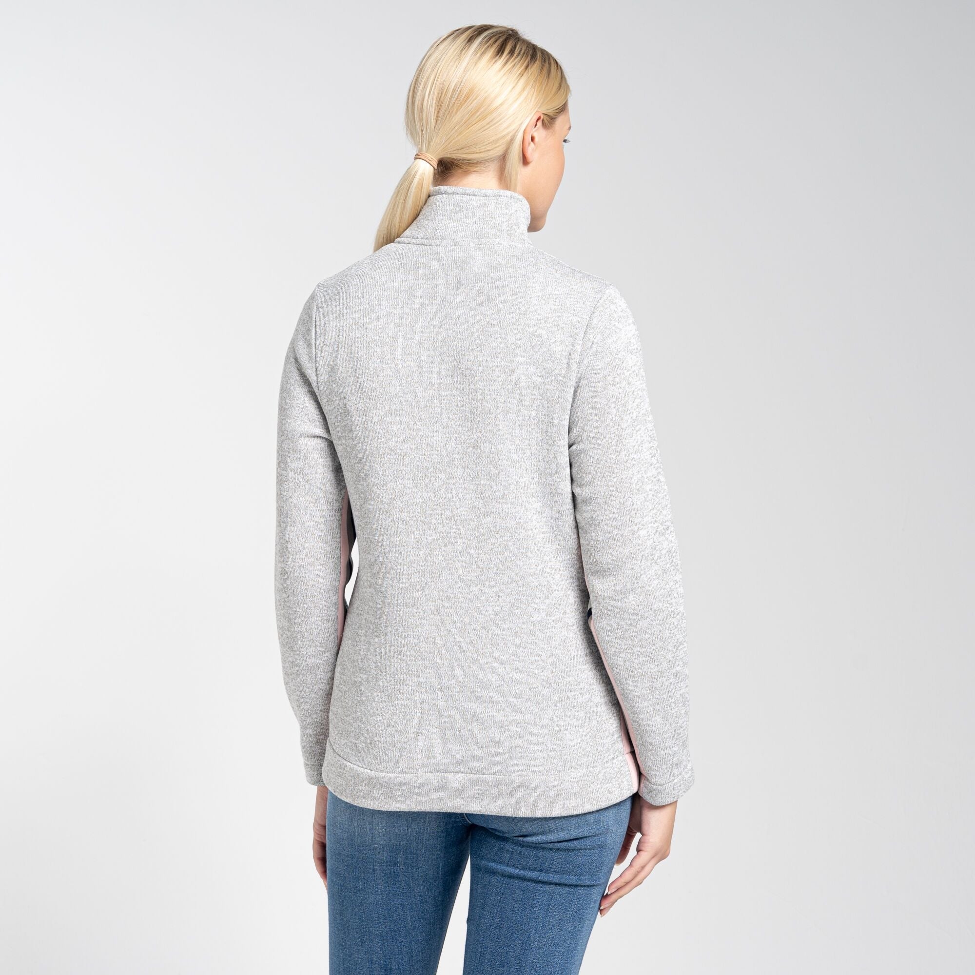 Women's Pinalla Half Zip - Soft Grey Marl