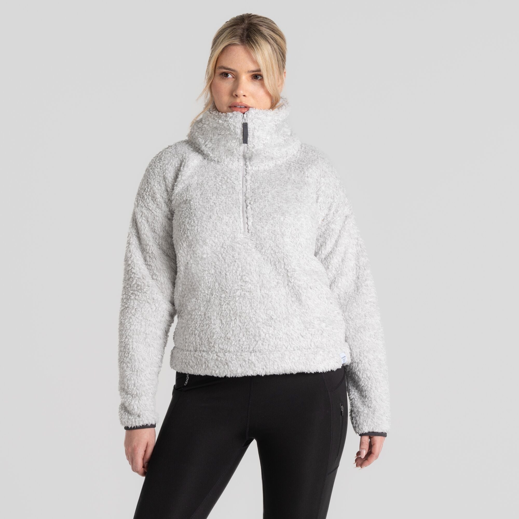 Women's Bronagh Half Zip - Light Grey Marl