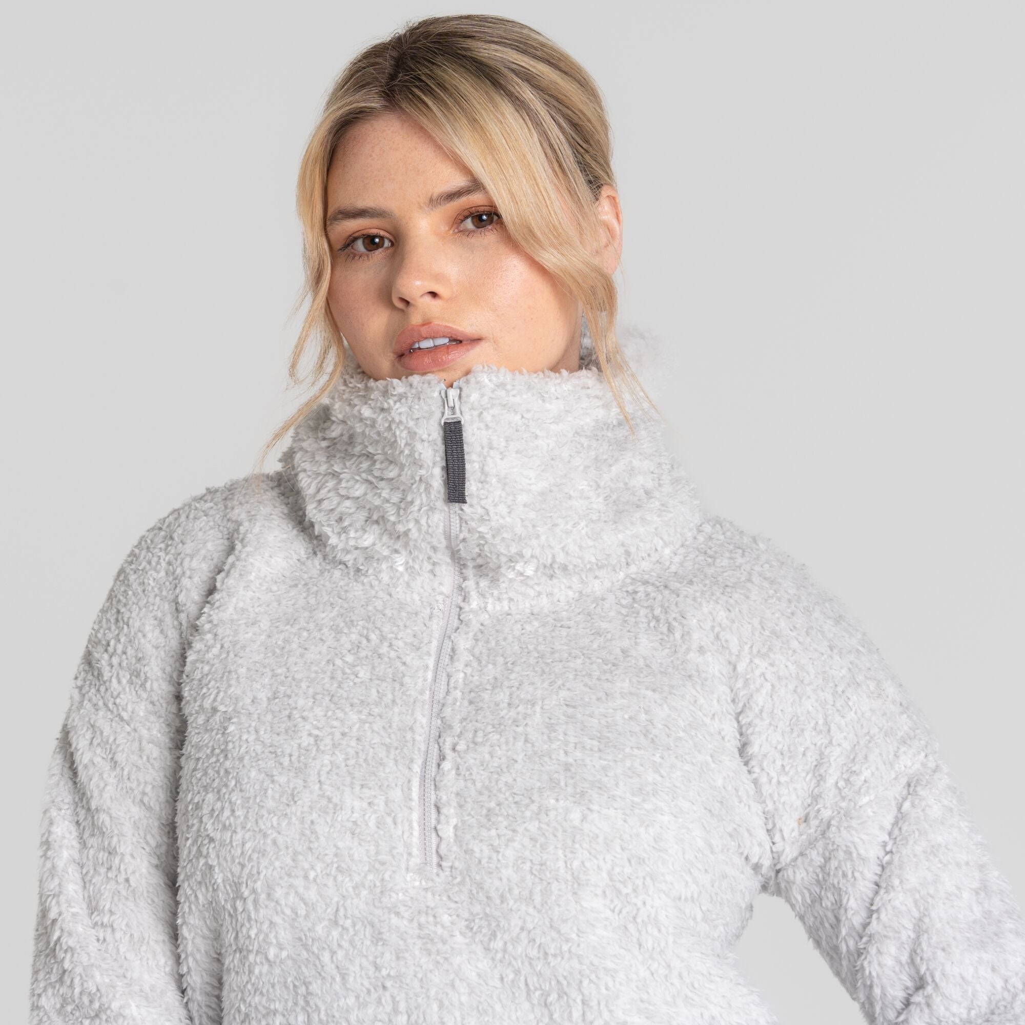 Women's Bronagh Half Zip - Light Grey Marl