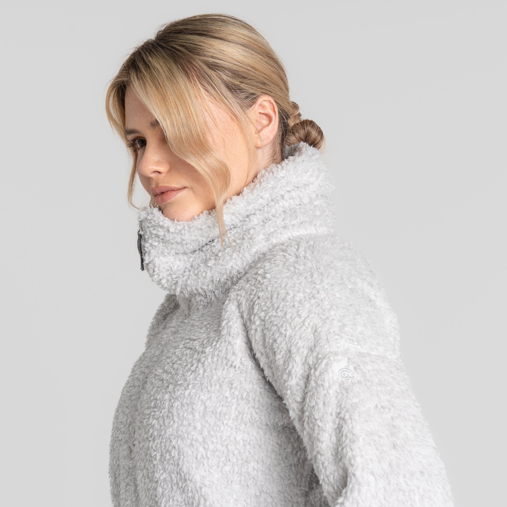 Women's Bronagh Half Zip - Light Grey Marl