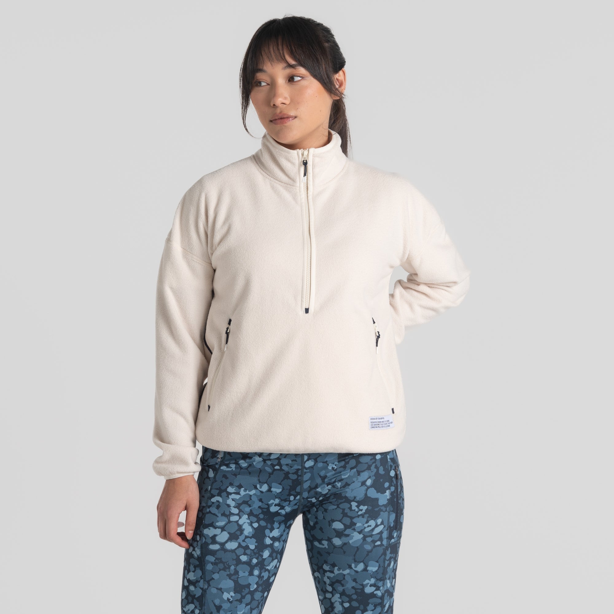Women's CO2 Renu Half Zip Fleece - Ecru