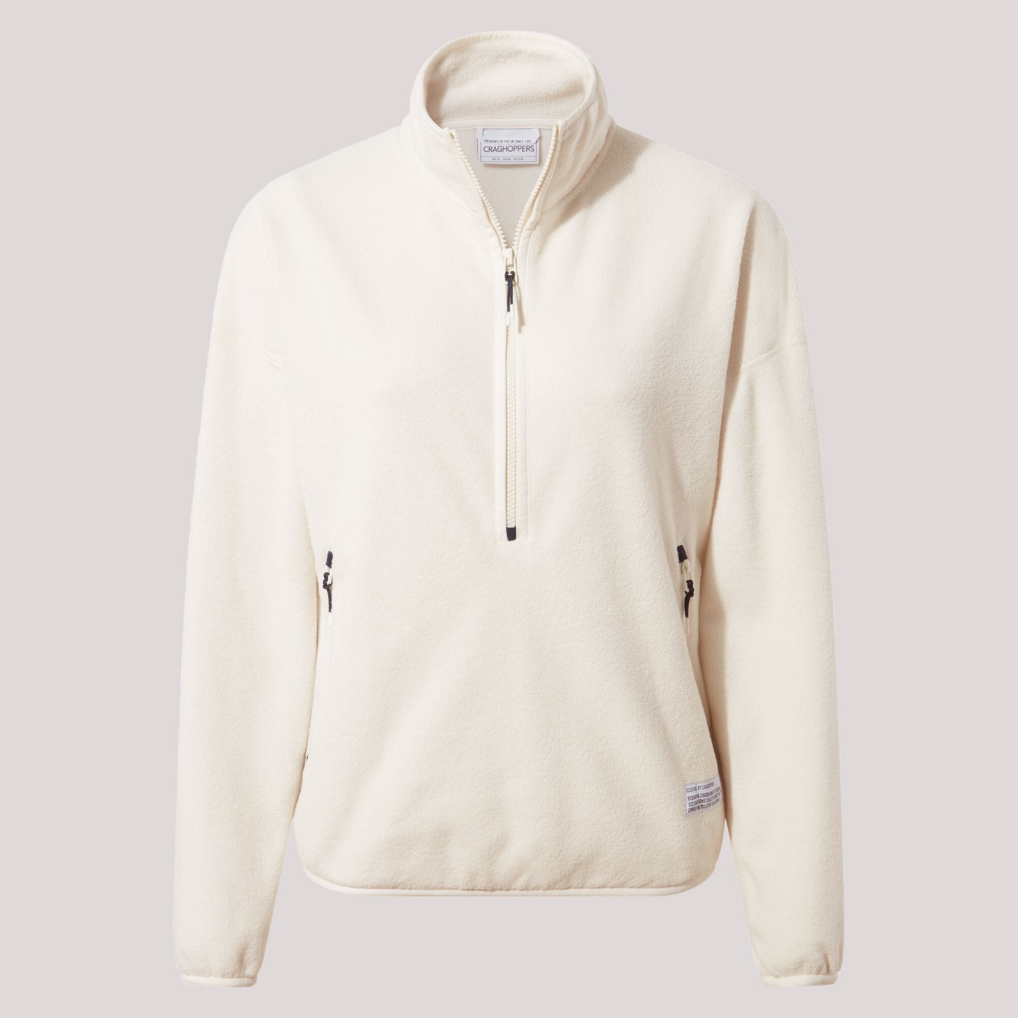 Women's CO2 Renu Half Zip Fleece - Ecru