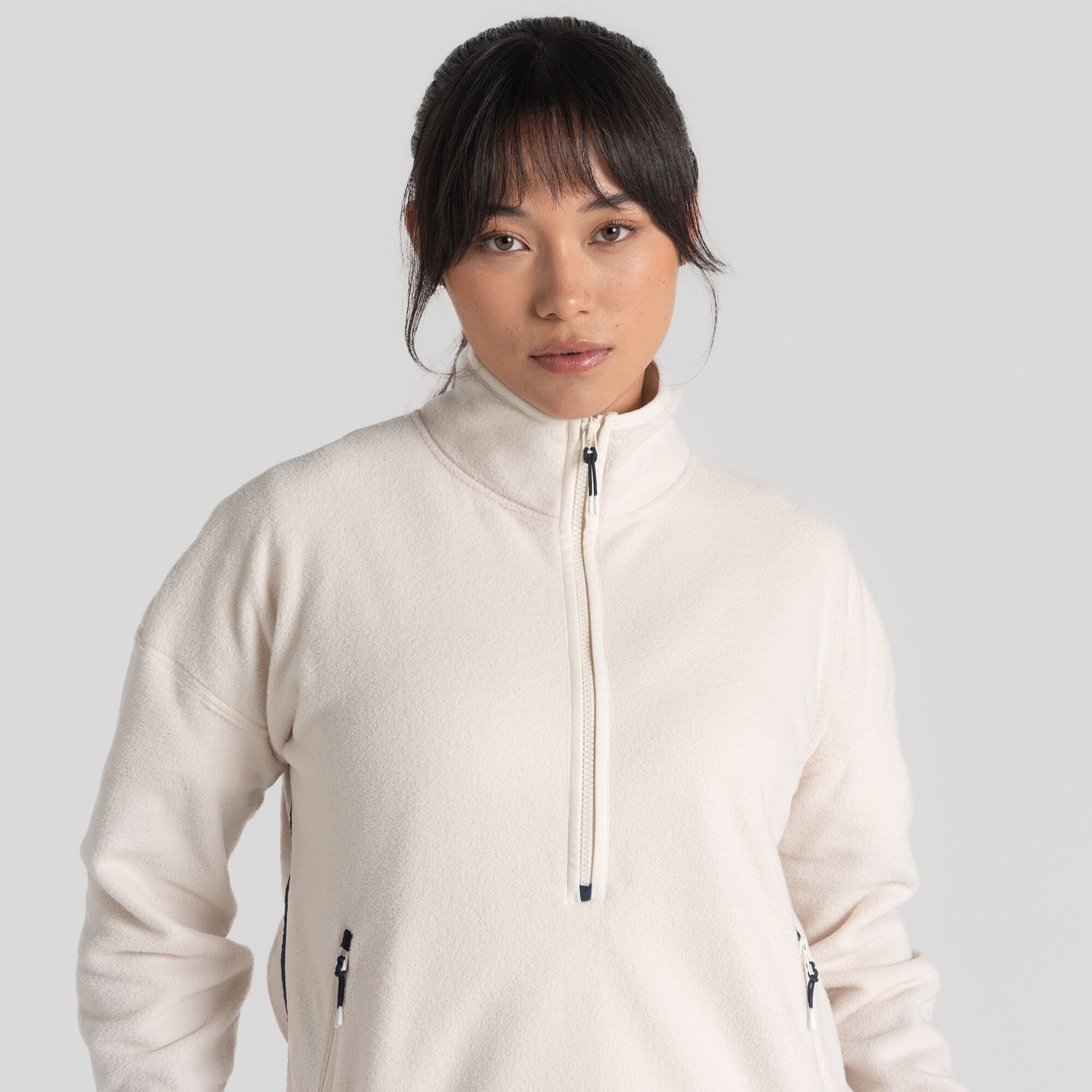 Women's CO2 Renu Half Zip Fleece - Ecru