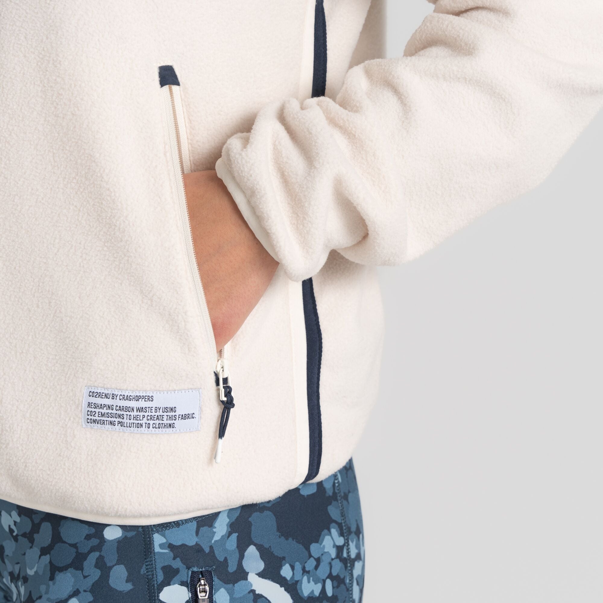 Women's CO2 Renu Half Zip Fleece - Ecru