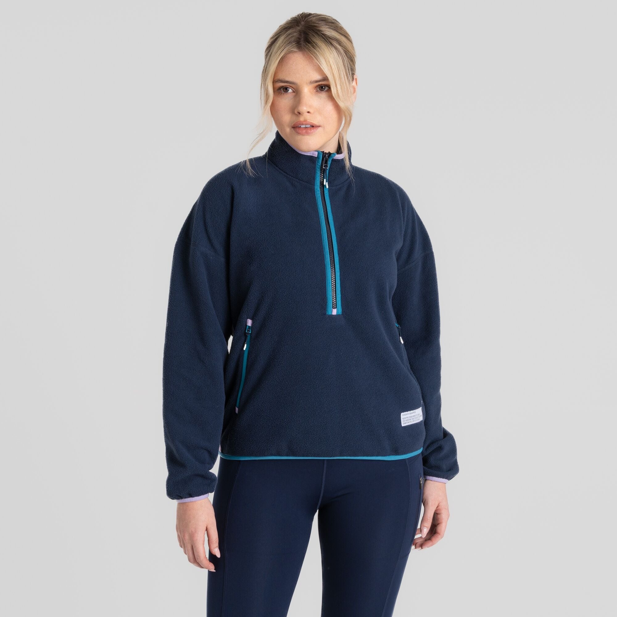 Women's CO2 Renu Half Zip Fleece - Blue Navy