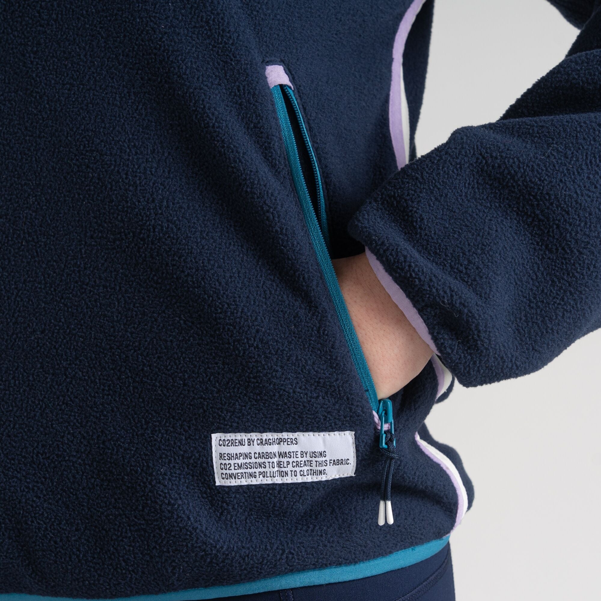 Women's CO2 Renu Half Zip Fleece - Blue Navy