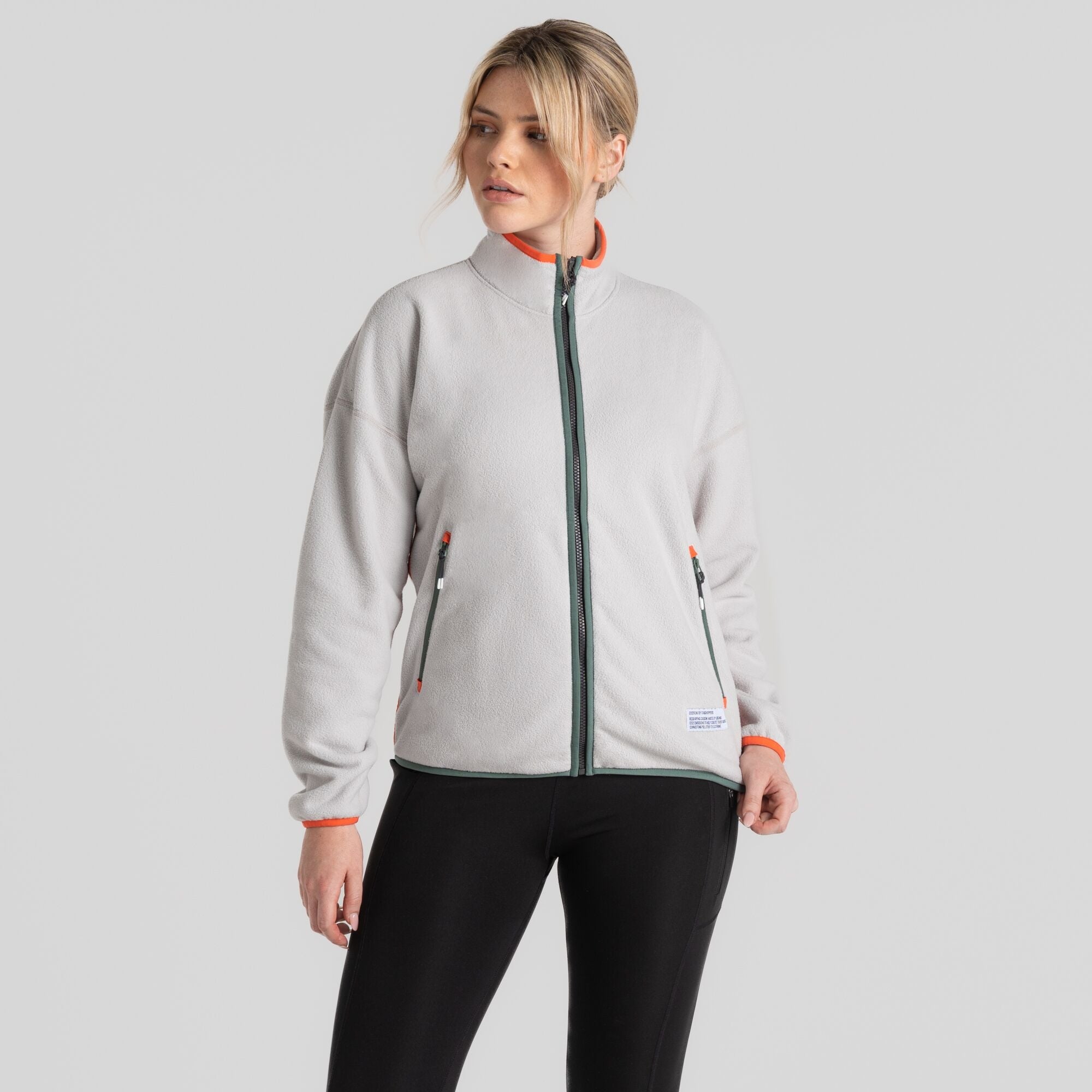 Women's CO2 Renu Full Zip Fleece - Light Grey Marl