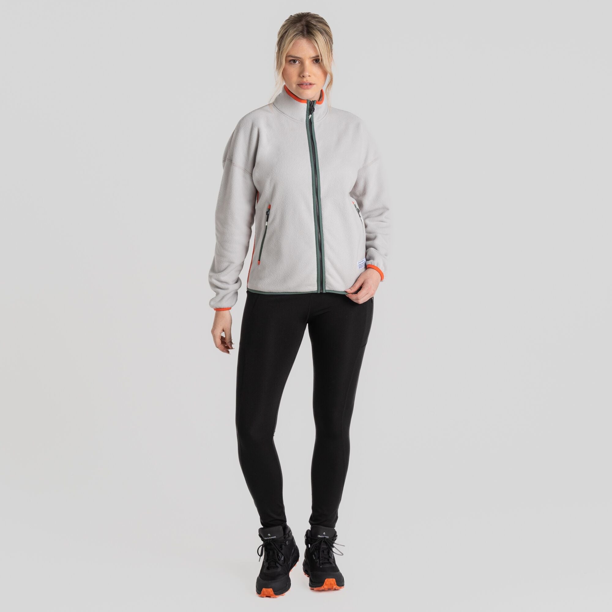 Women's CO2 Renu Full Zip Fleece - Light Grey Marl