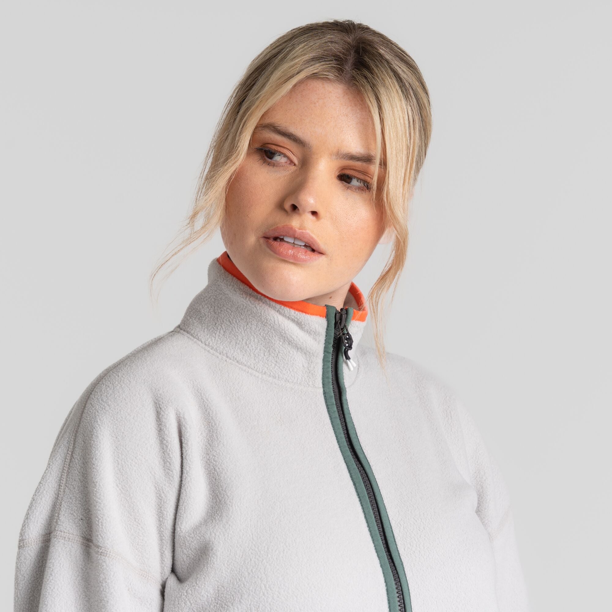 Women's CO2 Renu Full Zip Fleece - Light Grey Marl