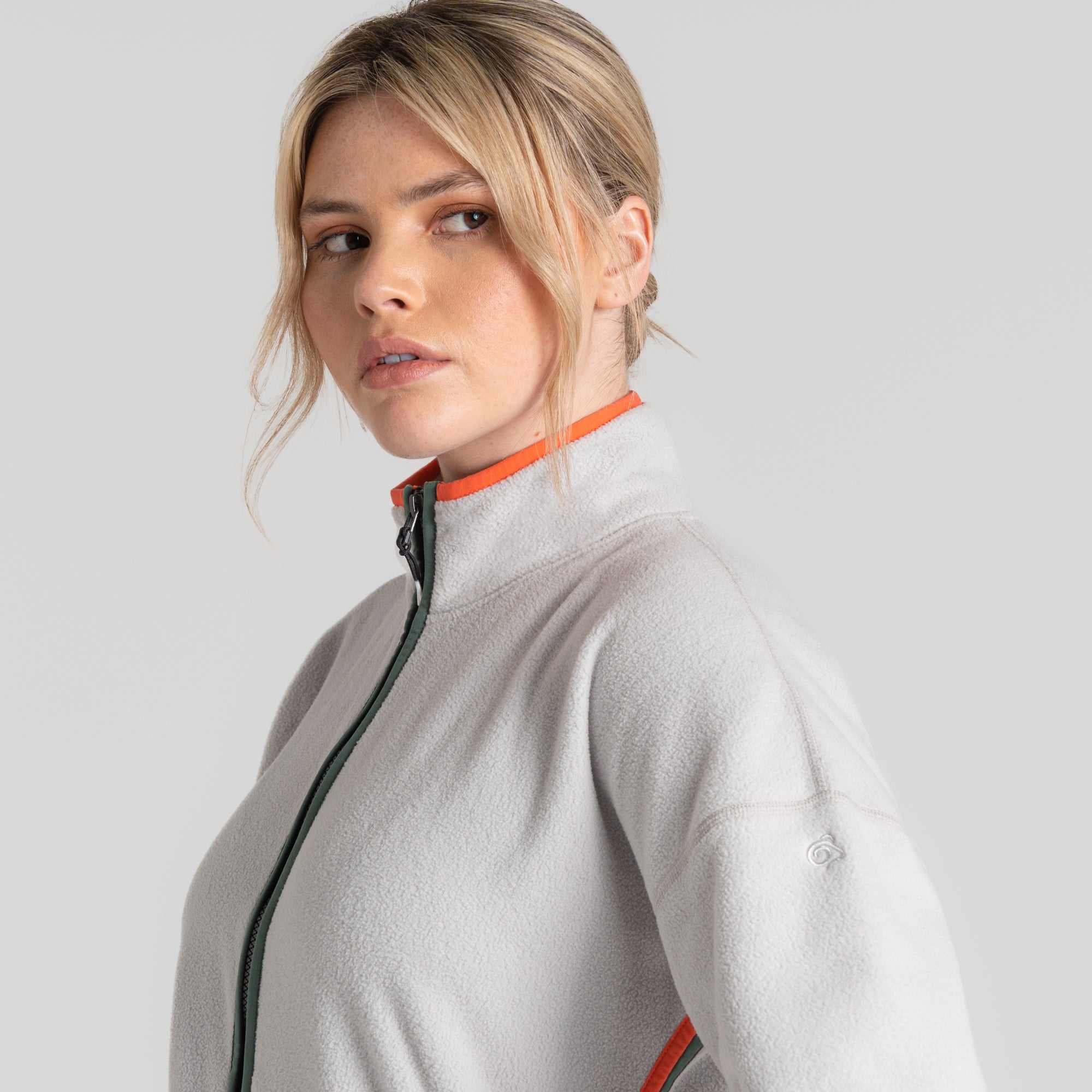 Women's CO2 Renu Full Zip Fleece - Light Grey Marl