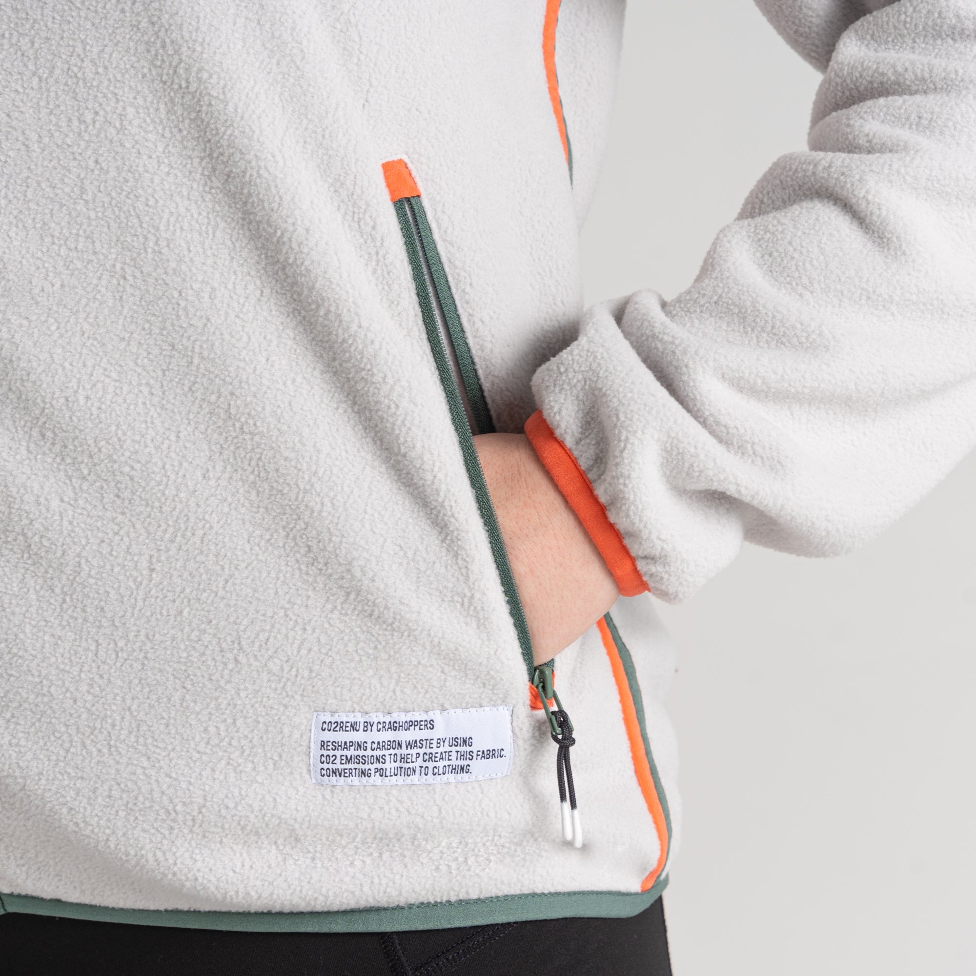 Women's CO2 Renu Full Zip Fleece - Light Grey Marl