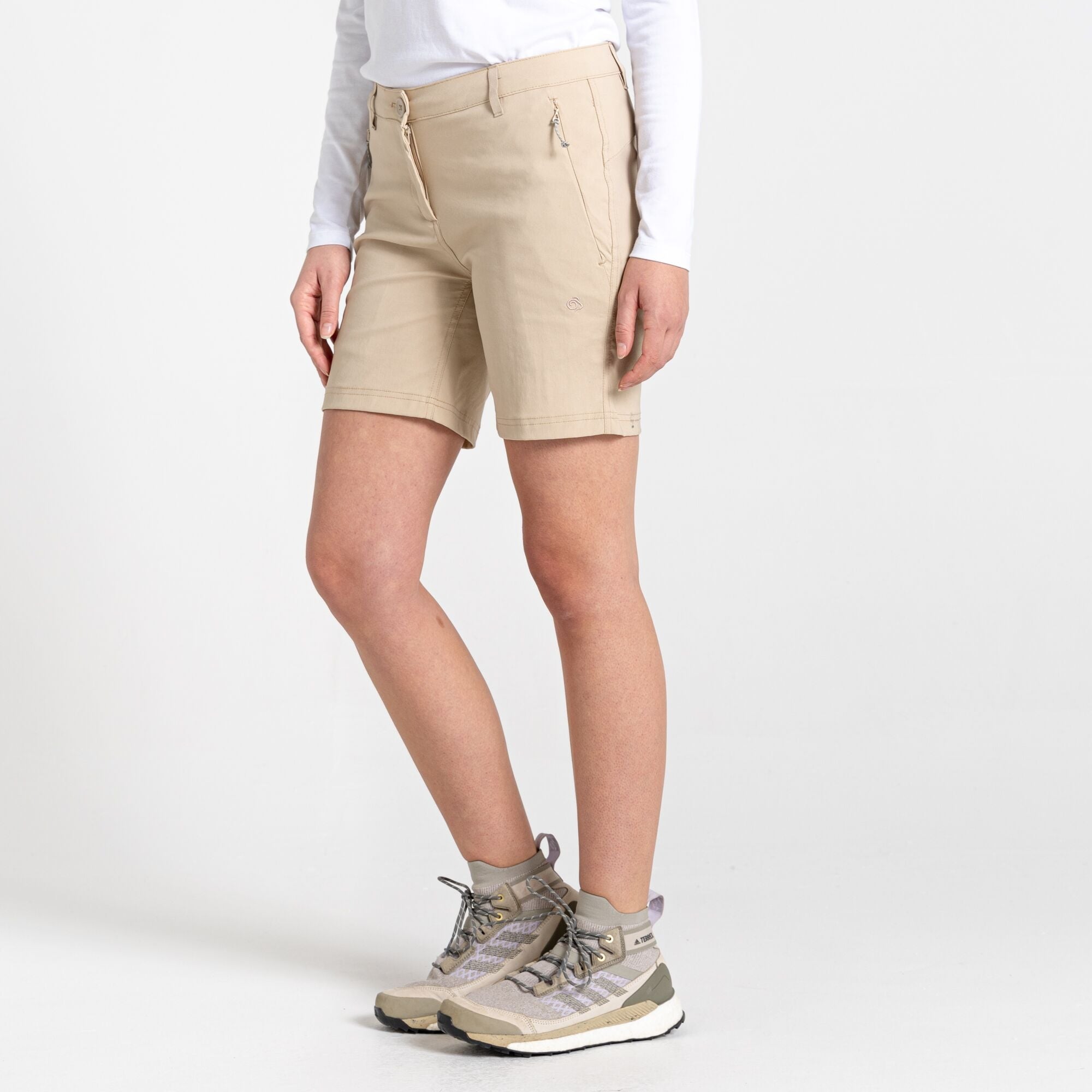 Women's Stretch Kiwi Pro III Shorts - Desert Sand