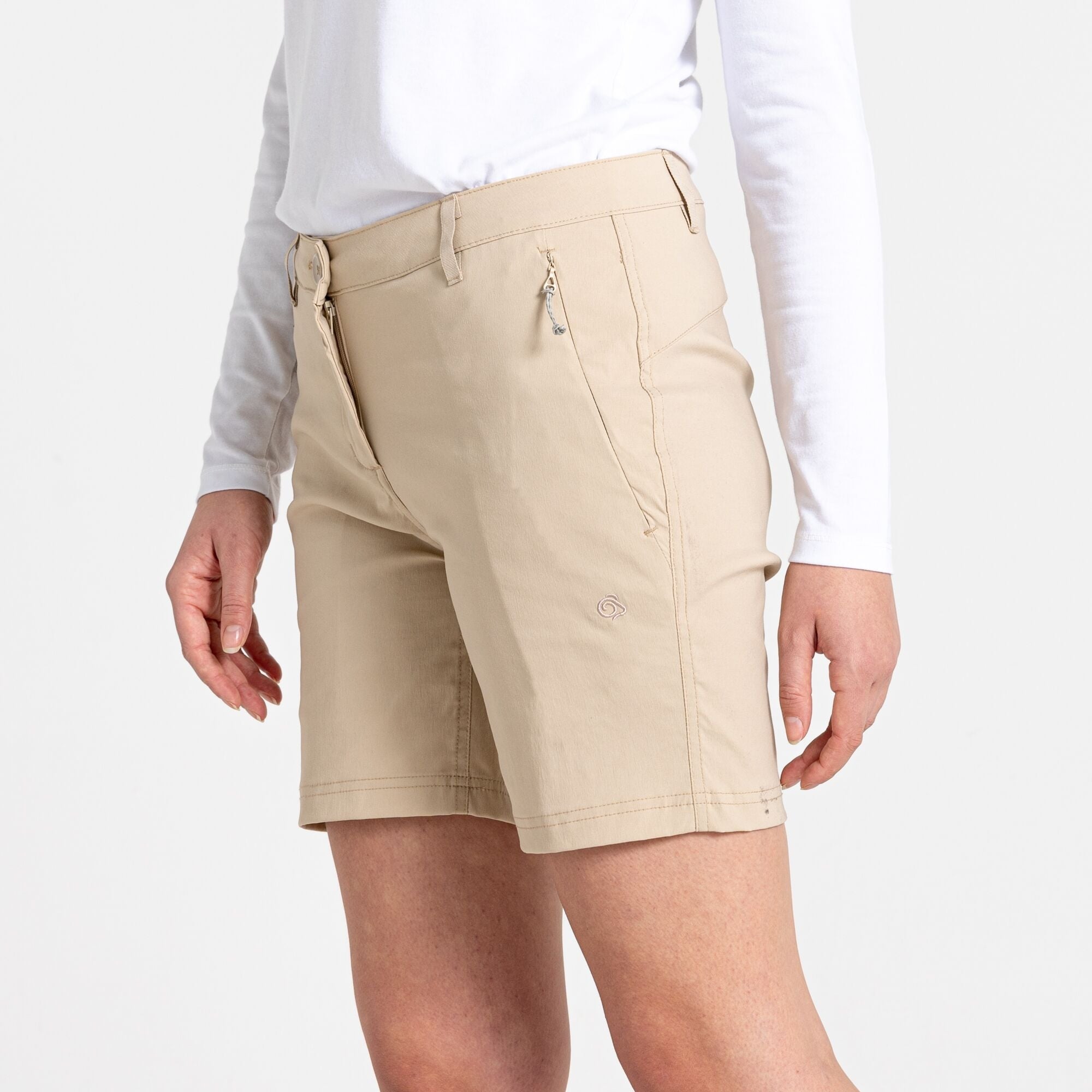 Women's Stretch Kiwi Pro III Shorts - Desert Sand