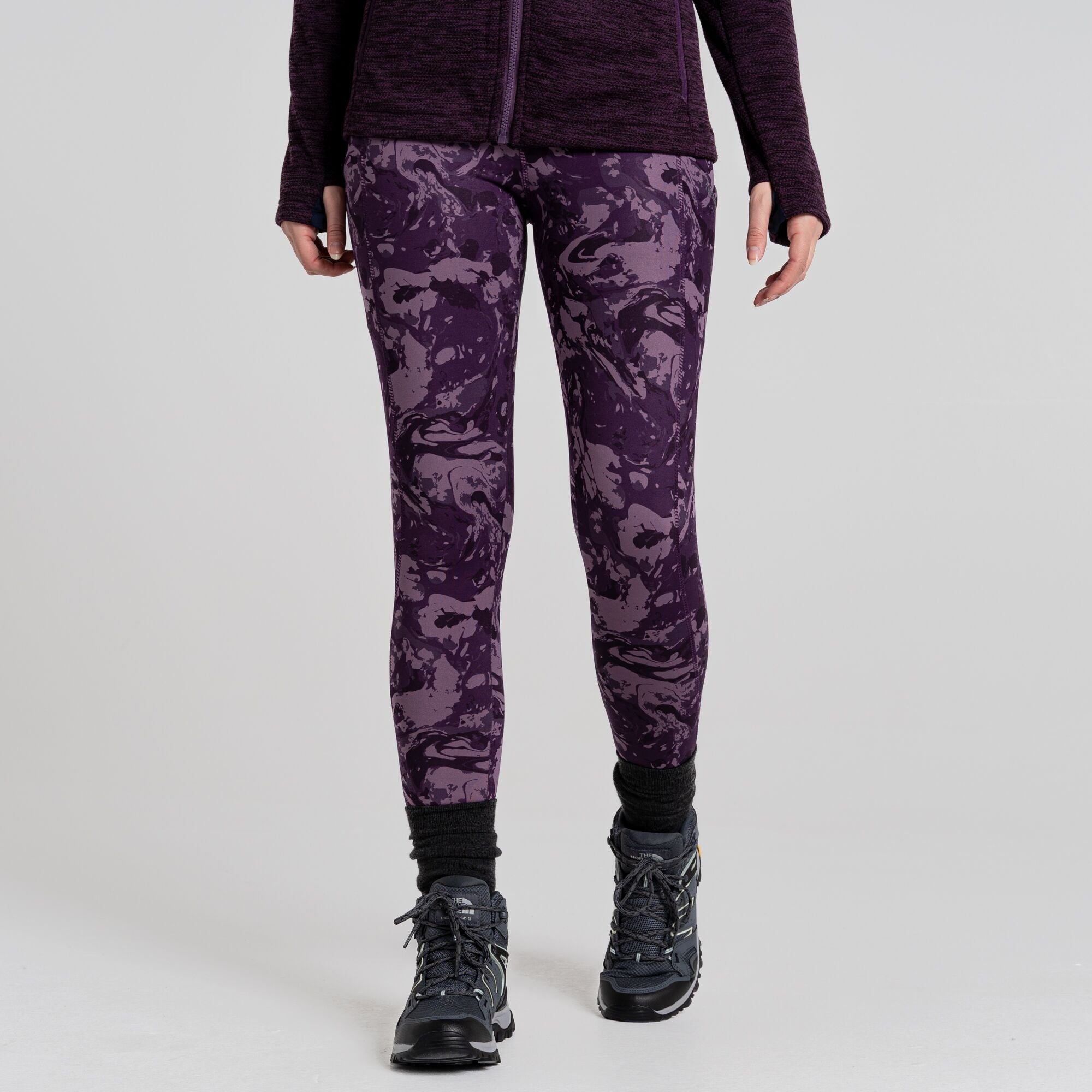 Women's Kiwi Thermal Leggings - Damson Print