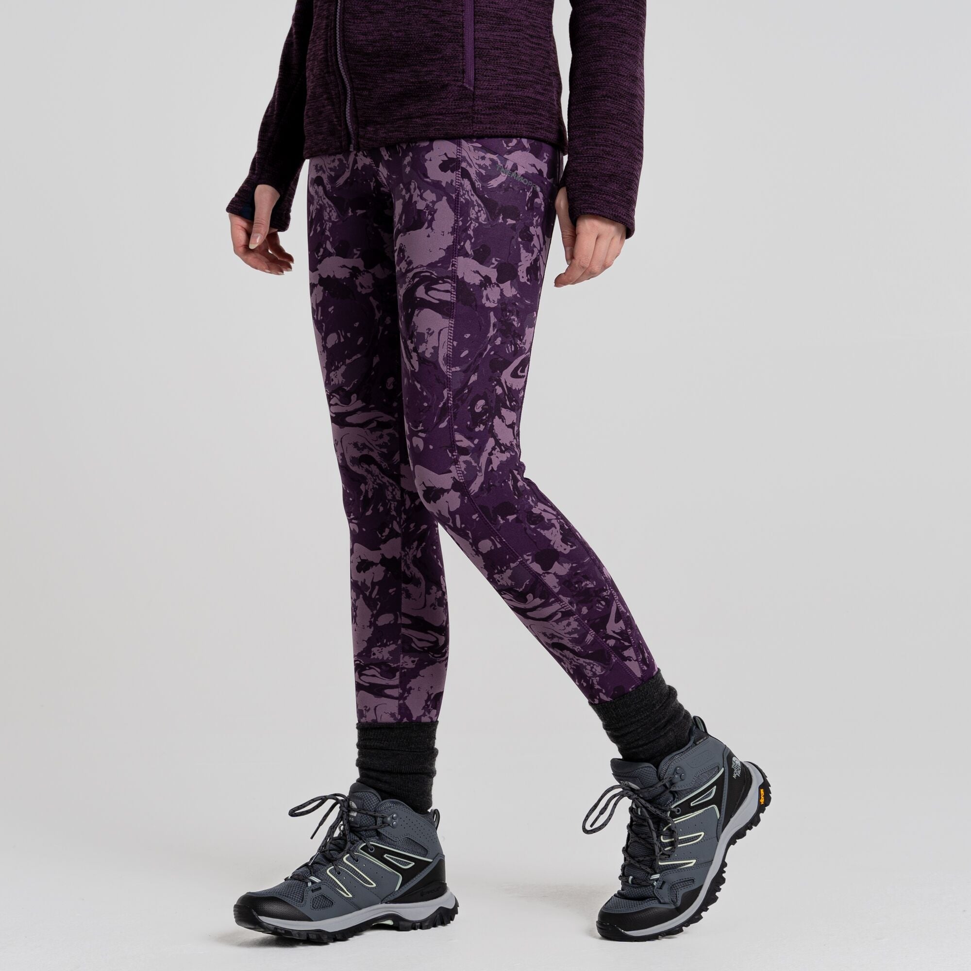 Women's Kiwi Thermal Leggings - Damson Print