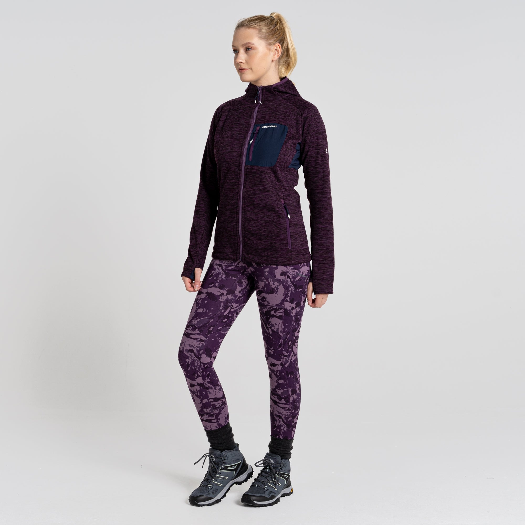 Women's Kiwi Thermal Leggings - Damson Print