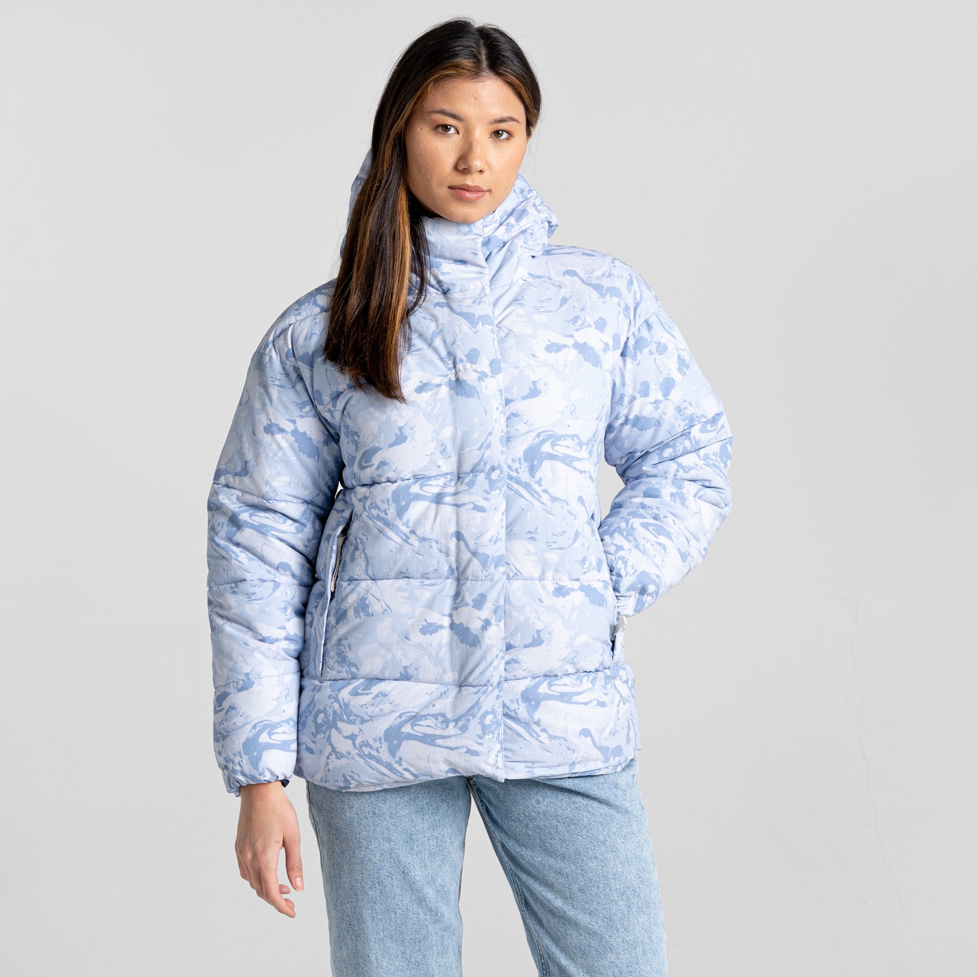 Women's Madora Insulated Hooded Jacket - Autumn Mist Print