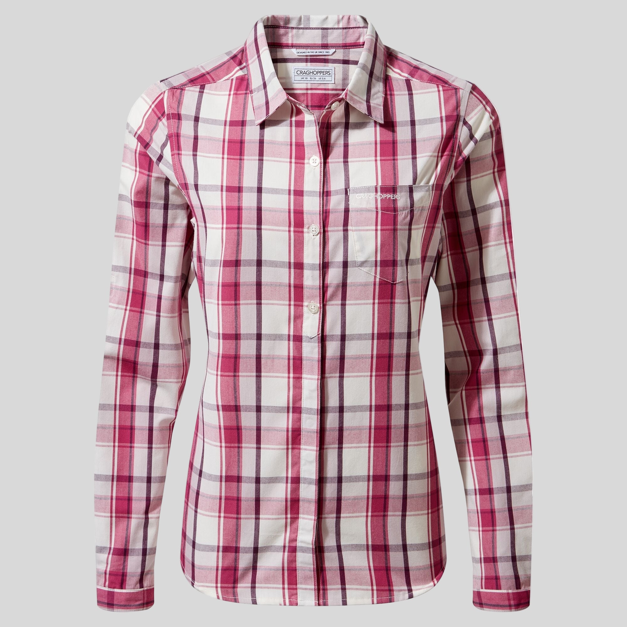 Women's Kiwi II Long Sleeved Shirt - Raspberry Check