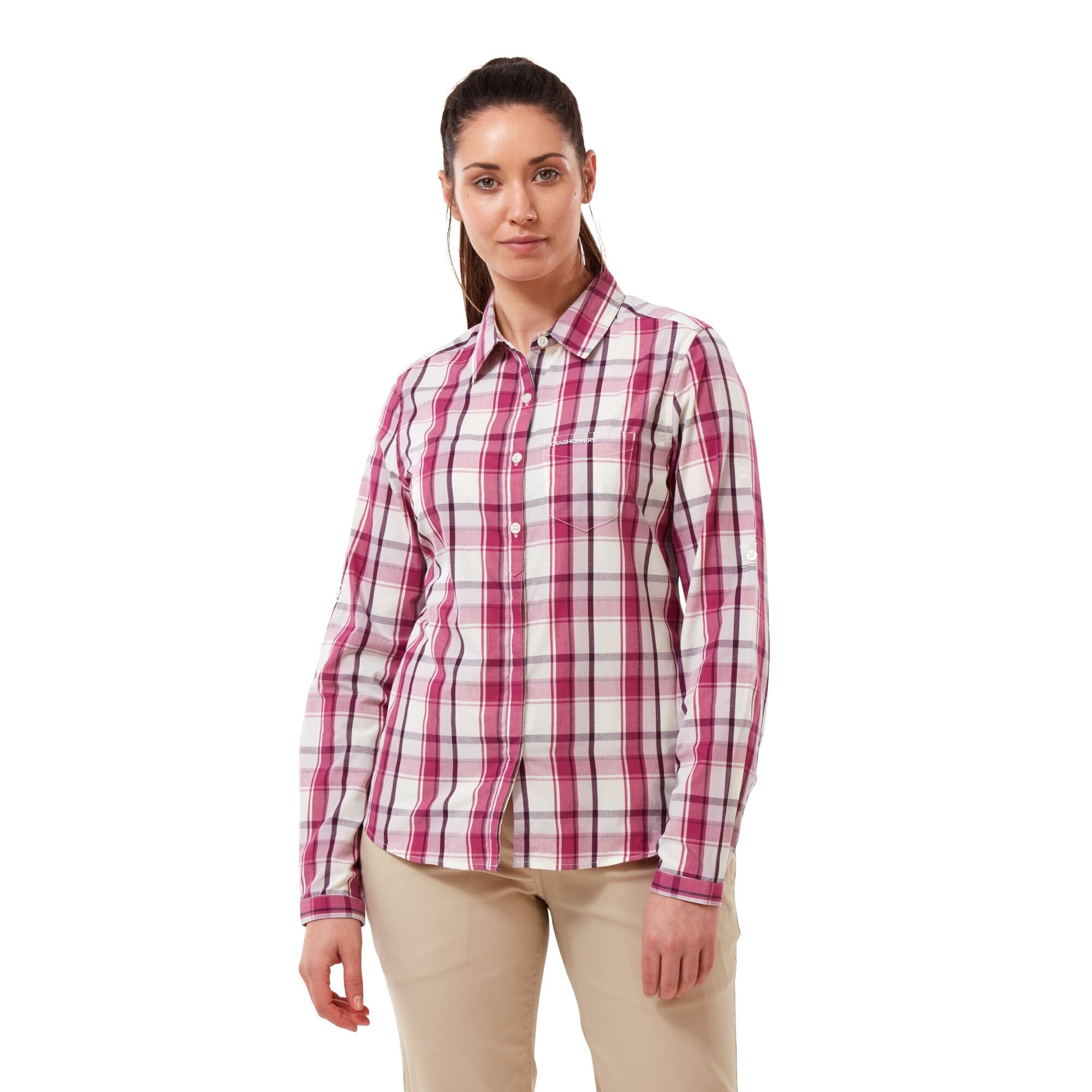 Women's Kiwi II Long Sleeved Shirt - Raspberry Check