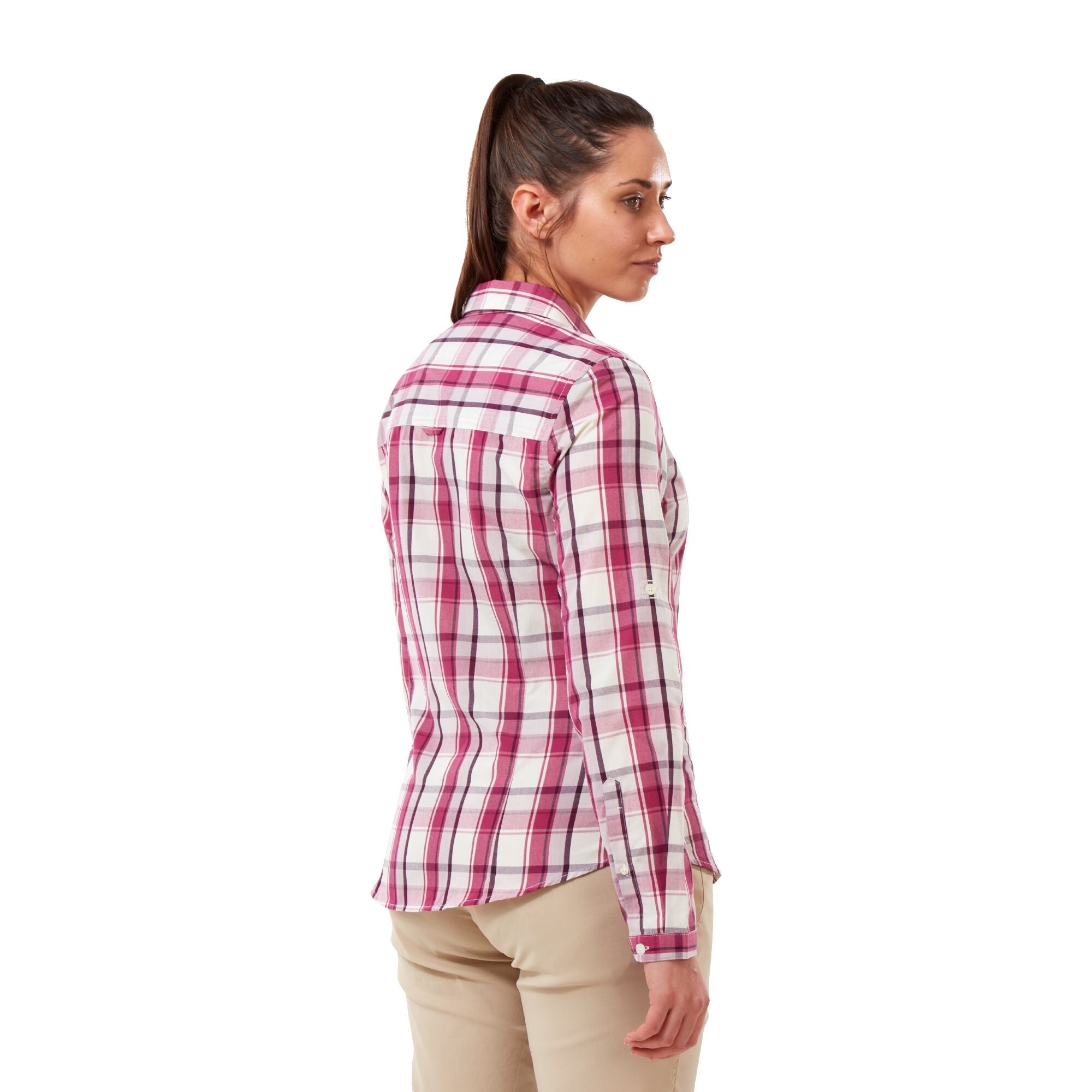 Women's Kiwi II Long Sleeved Shirt - Raspberry Check