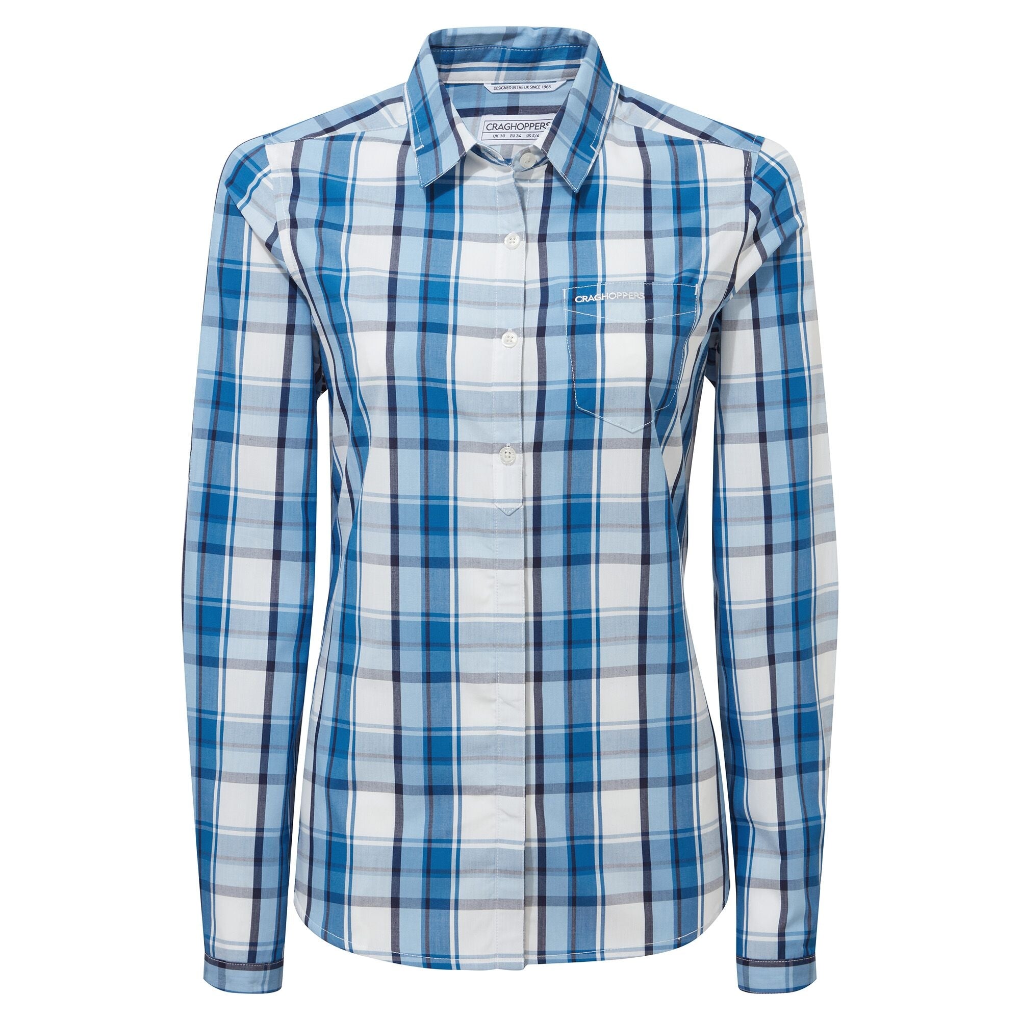 Women's Kiwi II Long Sleeved Shirt - Yale Blue Check