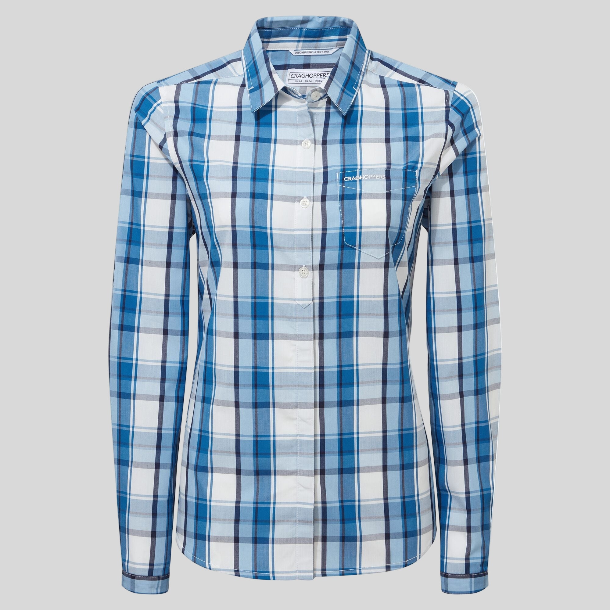 Women's Kiwi II Long Sleeved Shirt - Yale Blue Check