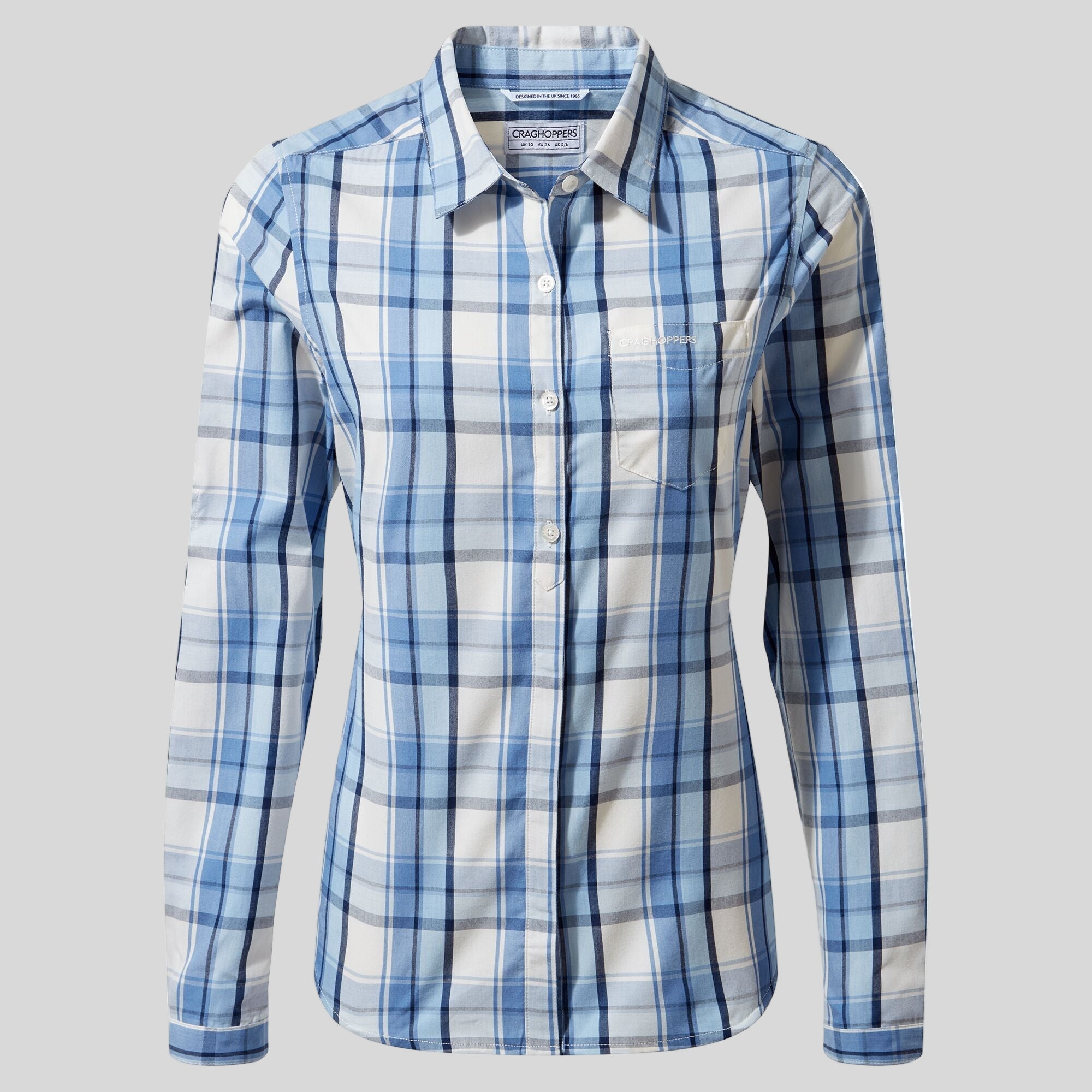 Women's Kiwi II Long Sleeved Shirt - Harbor Blue Check