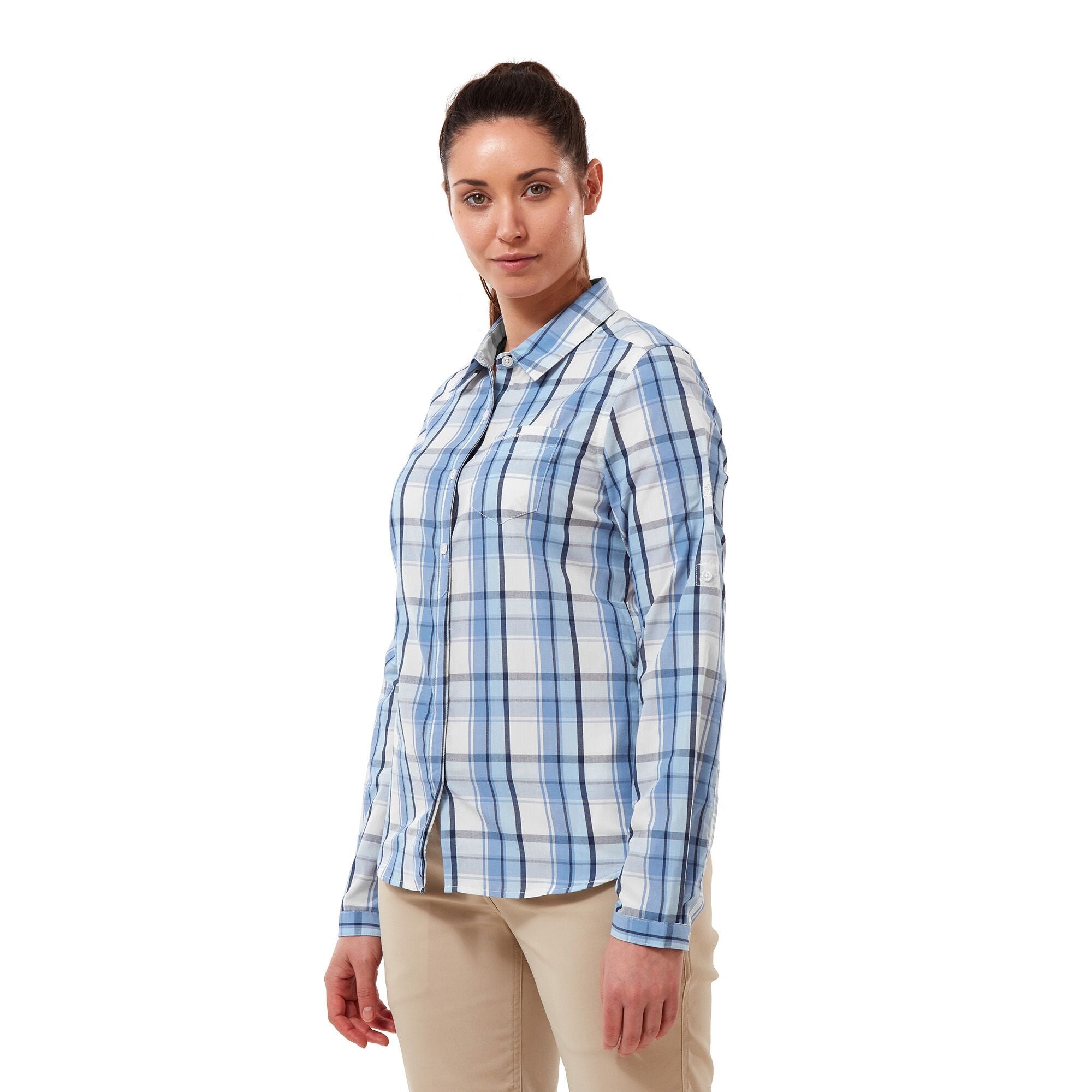 Women's Kiwi II Long Sleeved Shirt - Harbor Blue Check