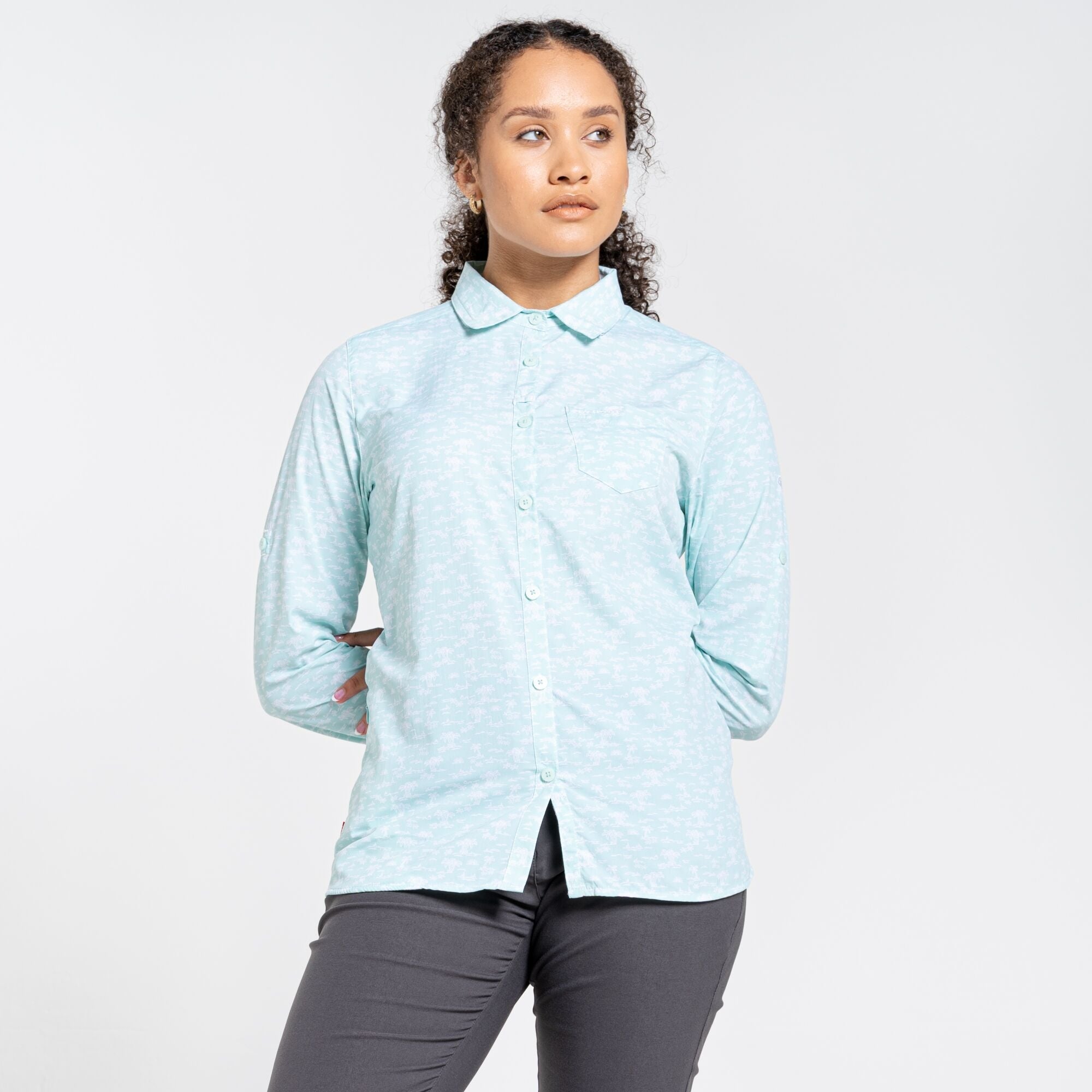 Women's Insect Shield® Callo Long-Sleeved Shirt - Poolside Green Print