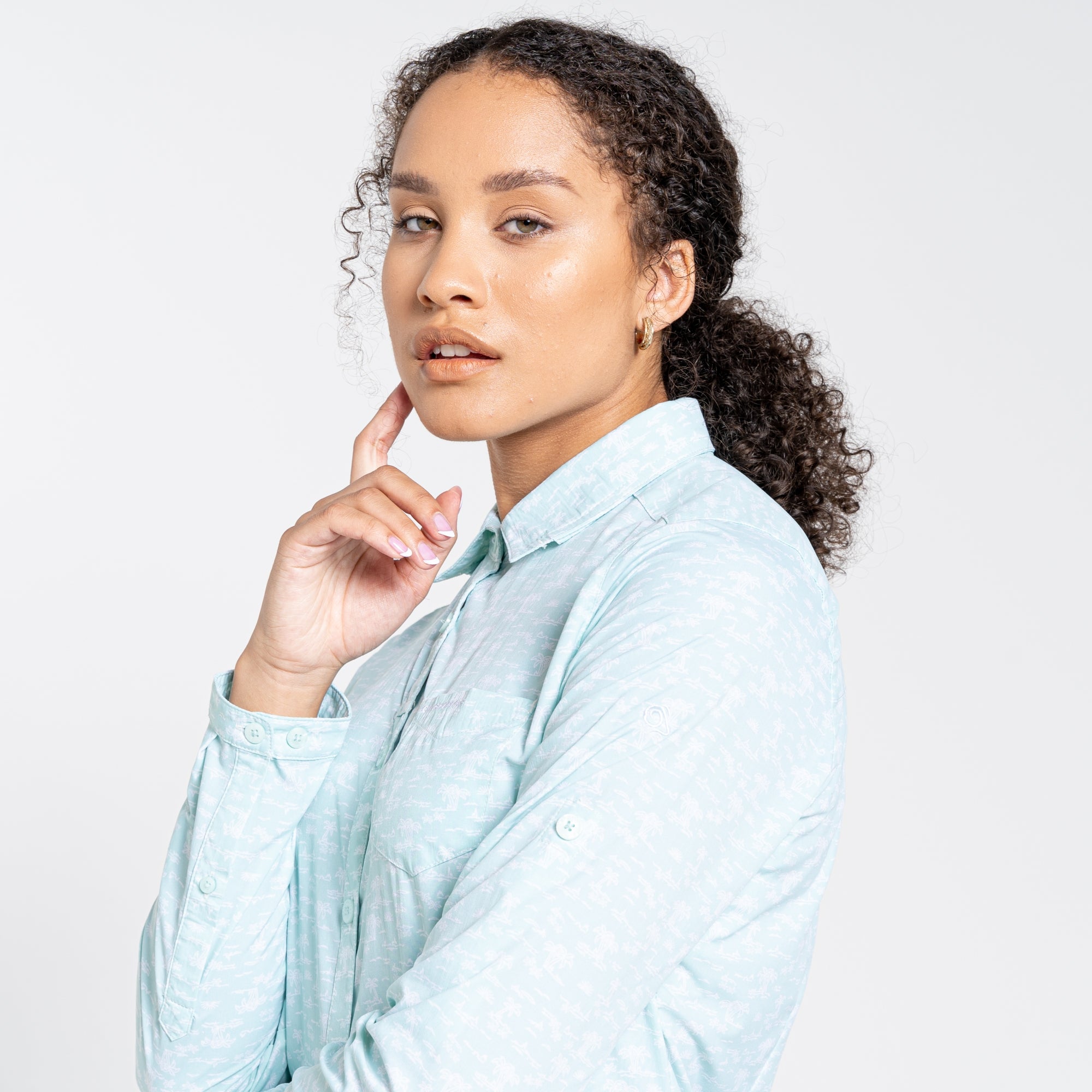 Women's Insect Shield® Callo Long-Sleeved Shirt - Poolside Green Print