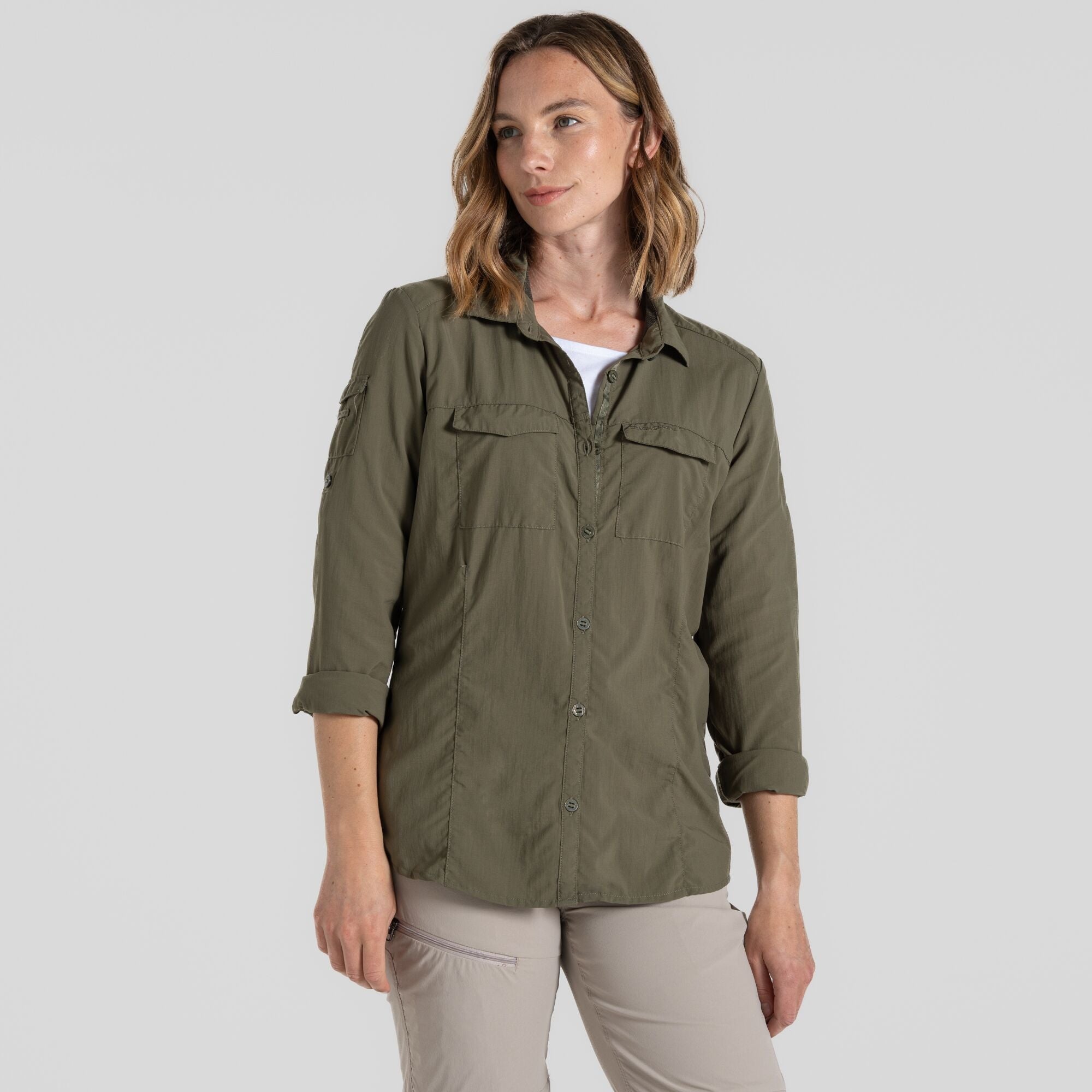 Women's Insect Shield® Adventure III Long-Sleeved Shirt - Wild Olive