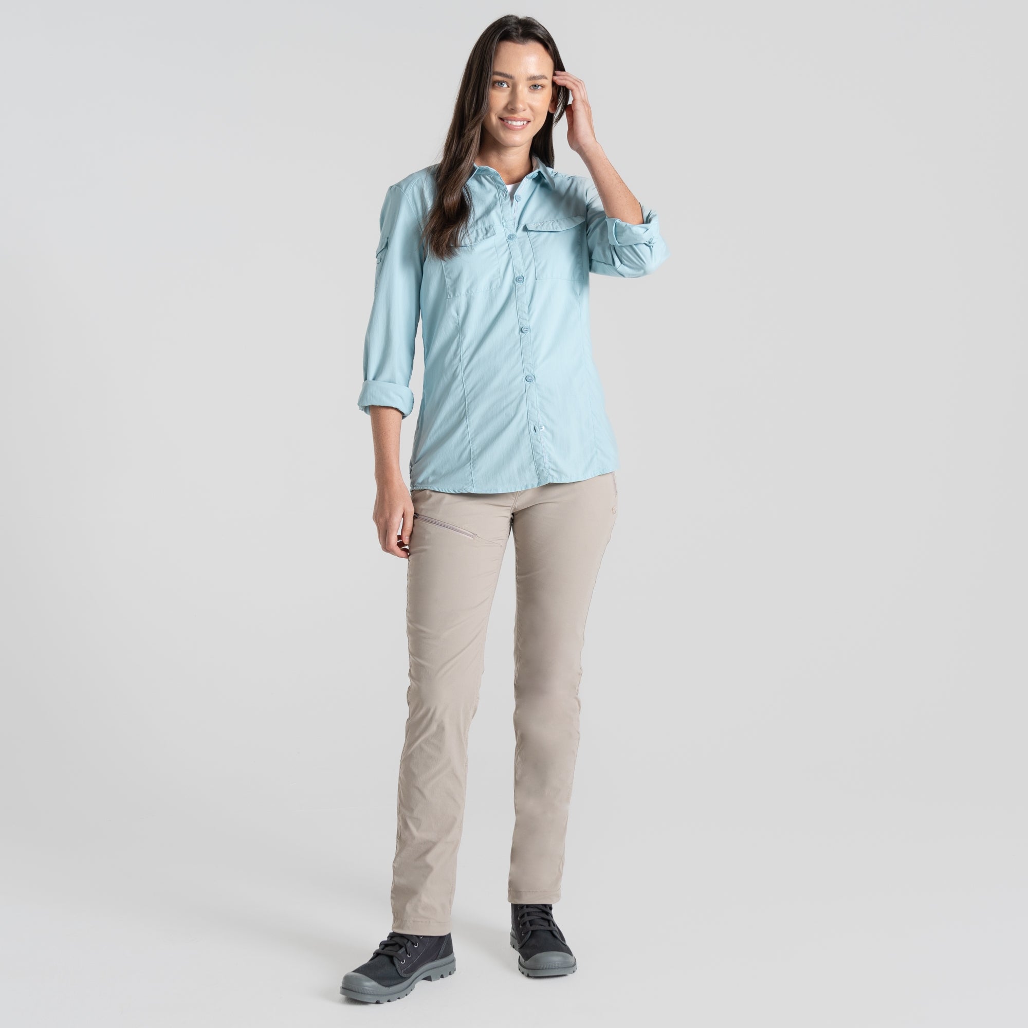 Women's Insect Shield® Adventure III Long-Sleeved Shirt - Sky Blue