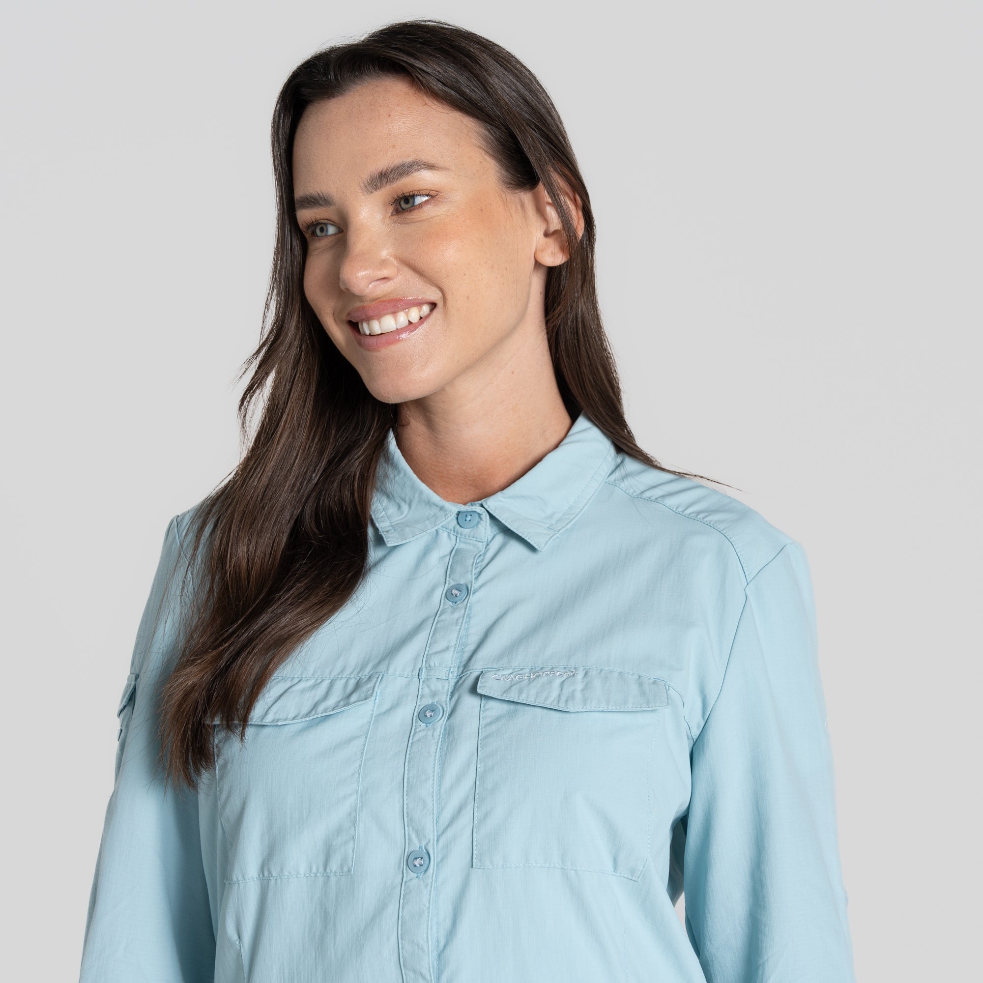 Women's Insect Shield® Adventure III Long-Sleeved Shirt - Sky Blue